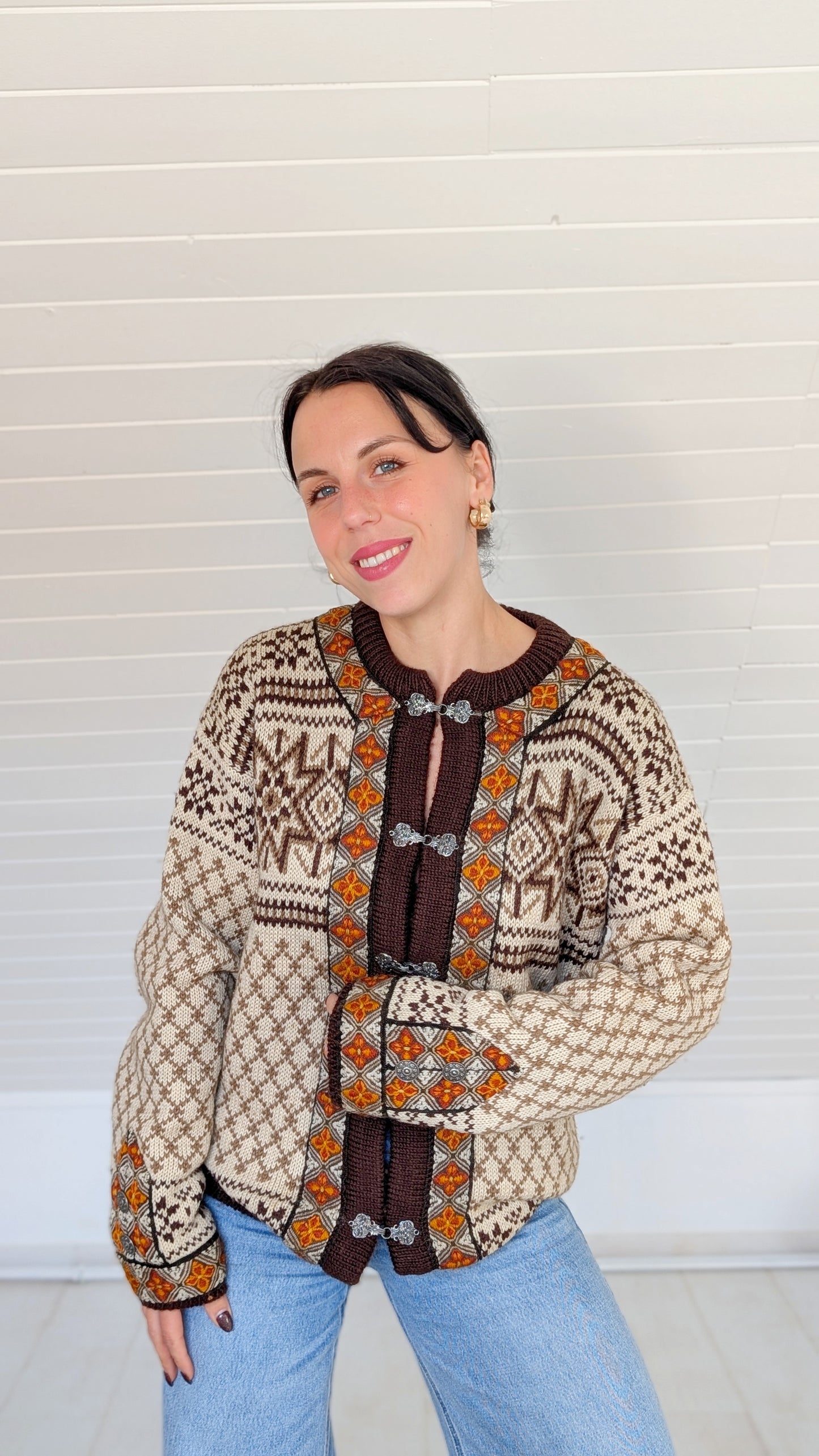 Cardigan norvégien pure laine T40-42