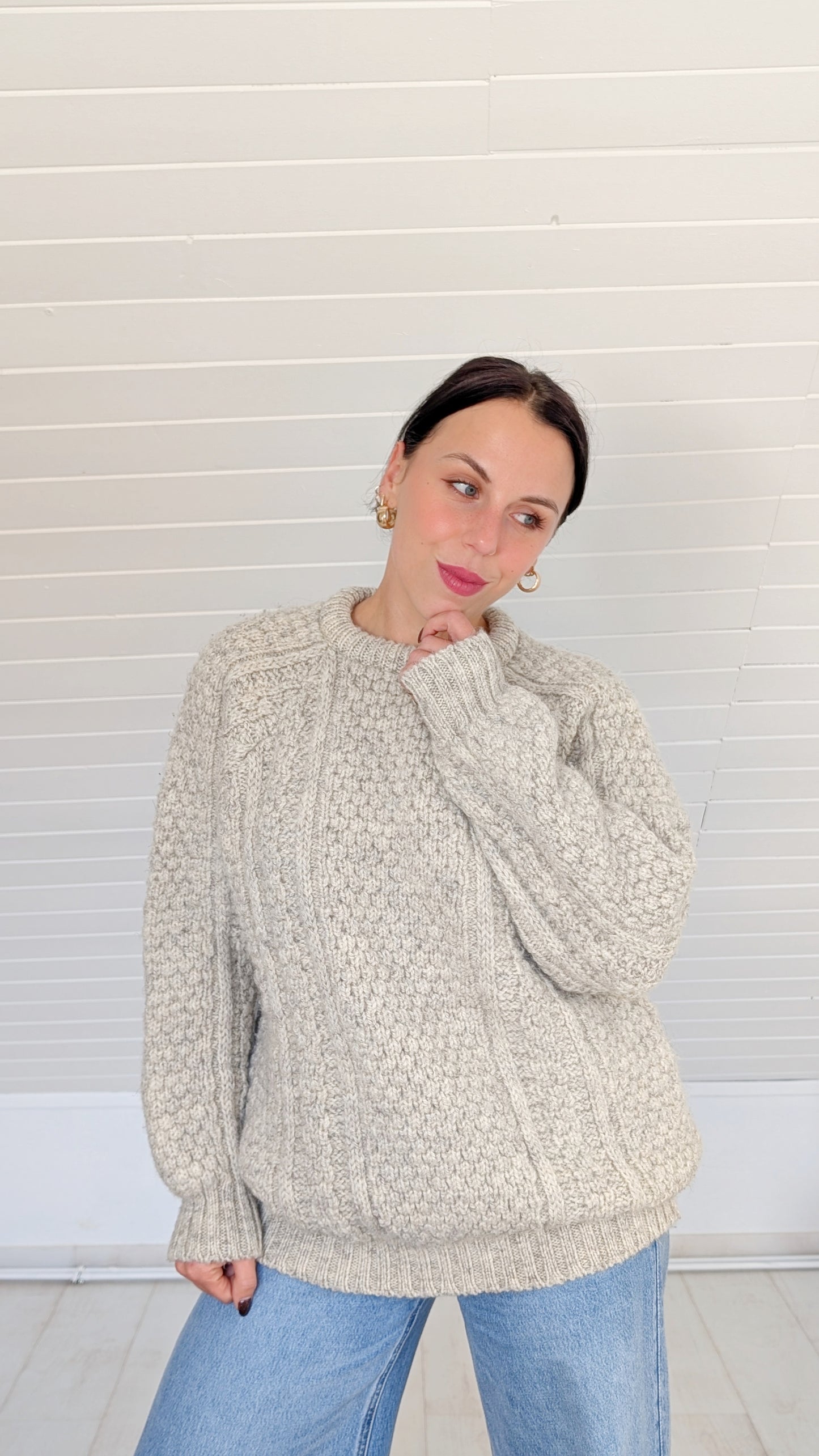 Pull irlandais pure laine T40-42