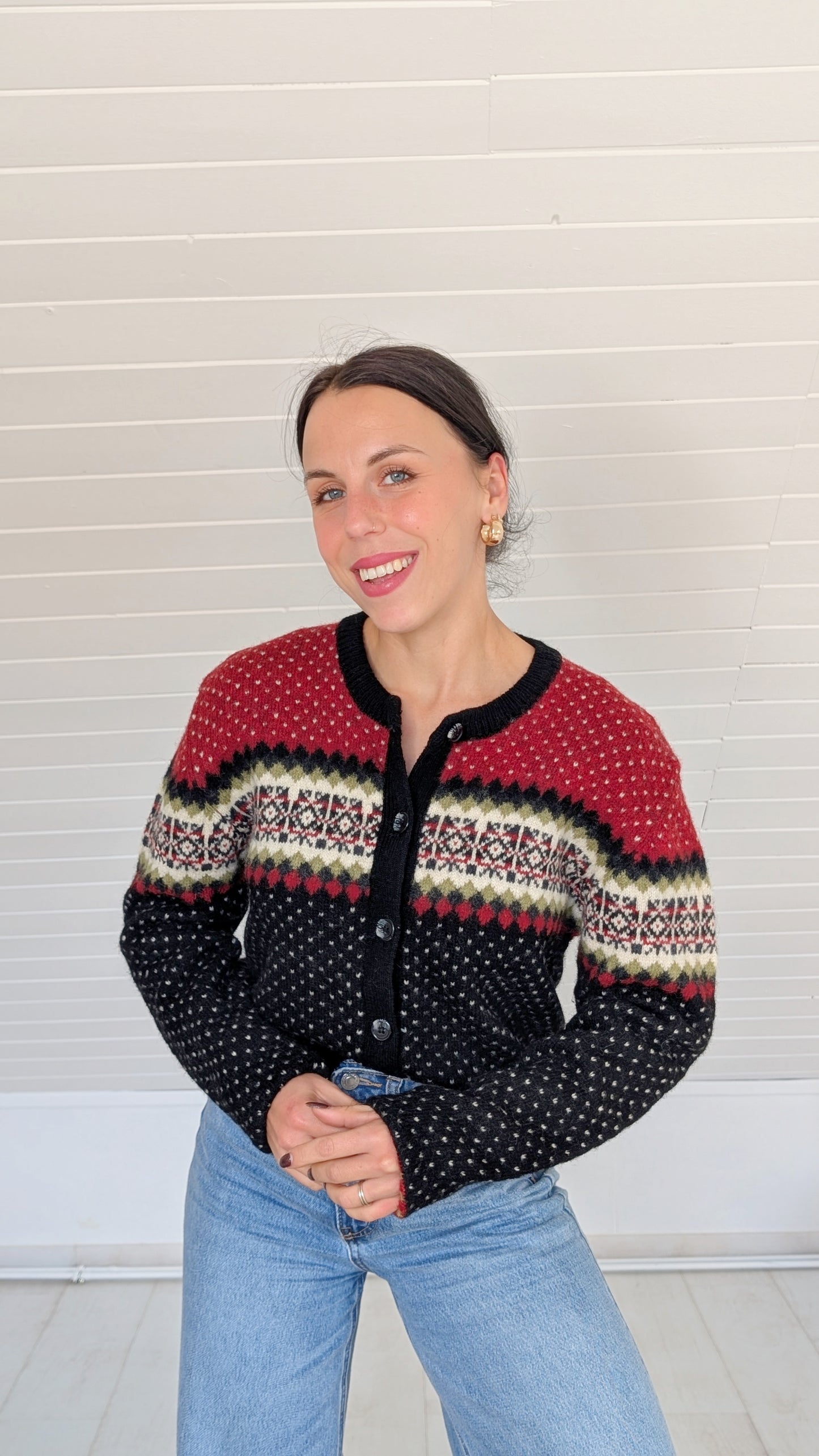 Cardigan laine shetland T36-38
