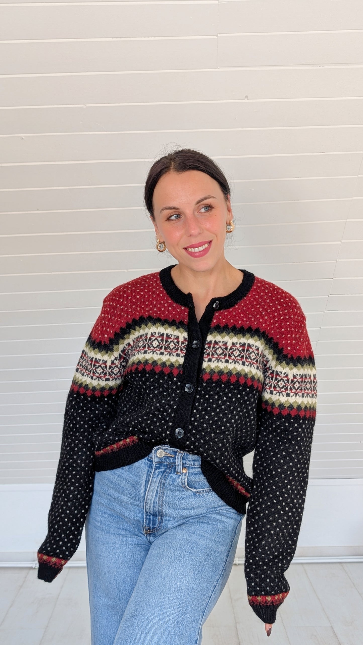 Cardigan laine shetland T36-38