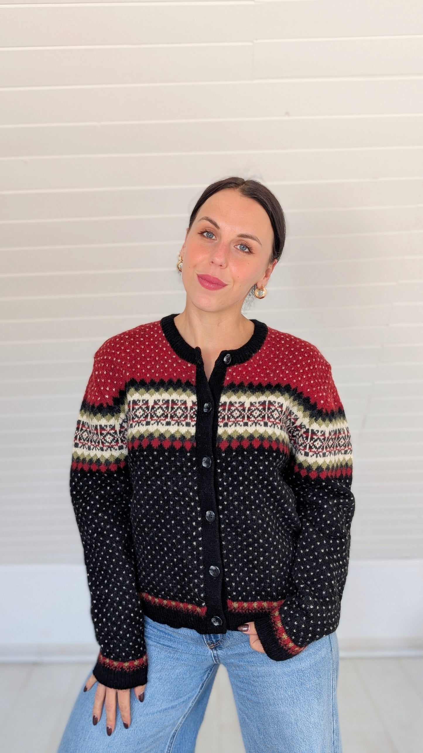Cardigan laine shetland T36-38