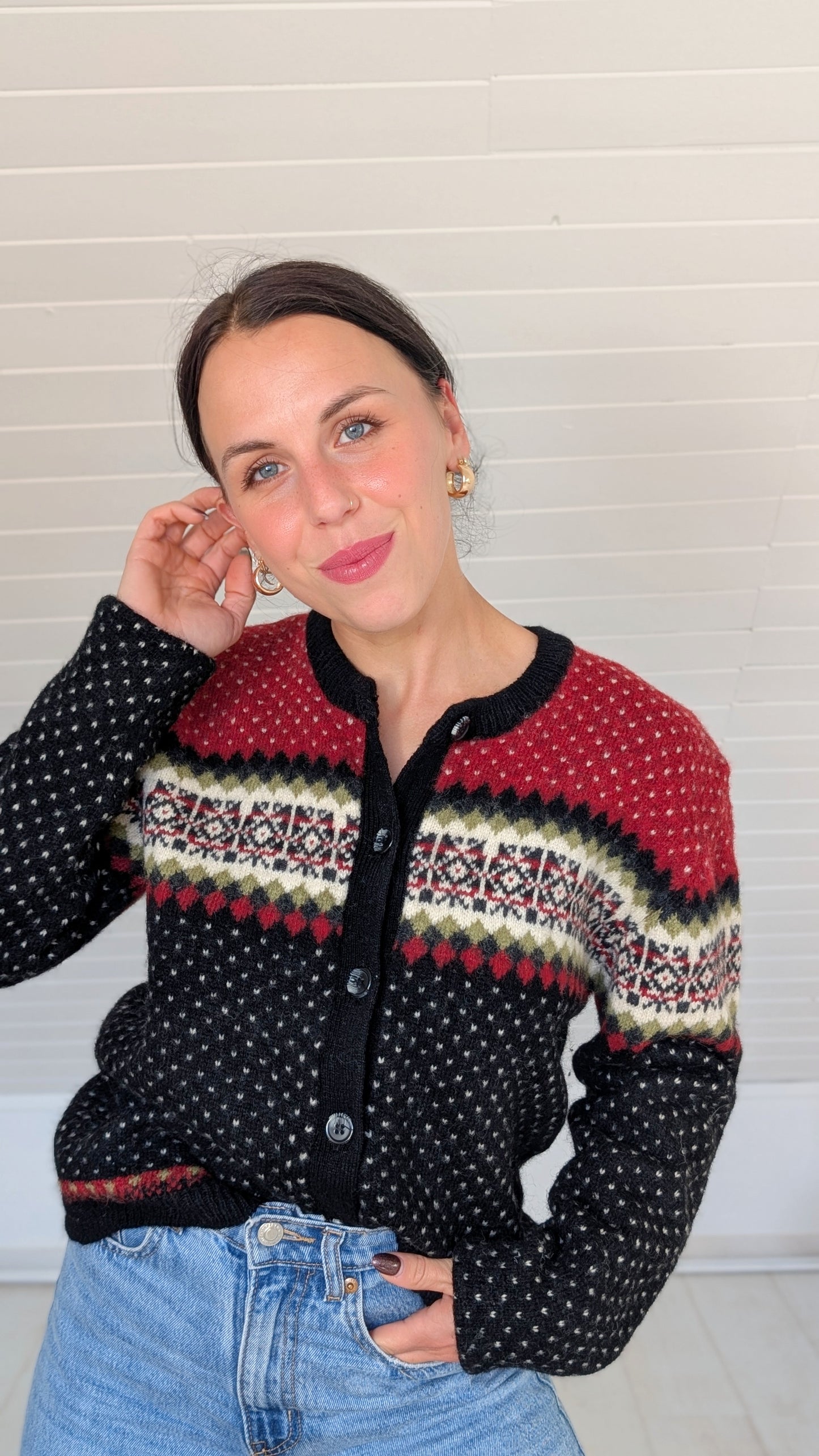 Cardigan laine shetland T36-38