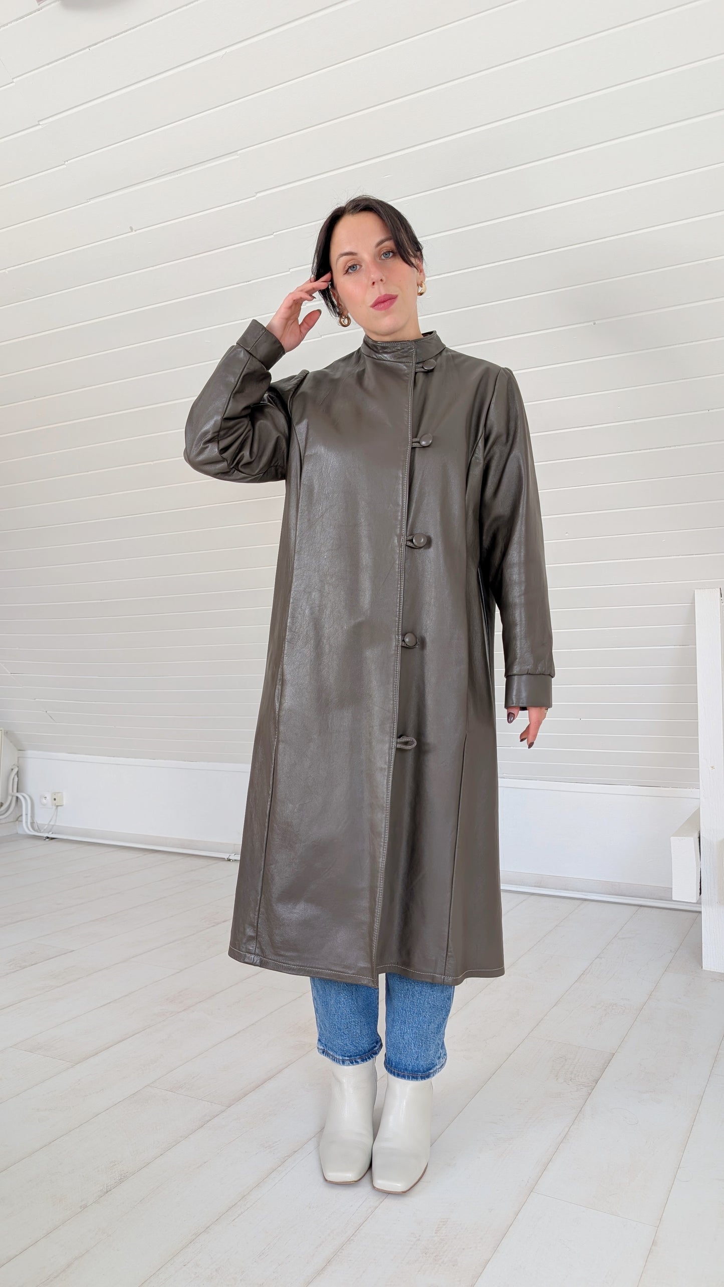 Manteau cuir 80s 40