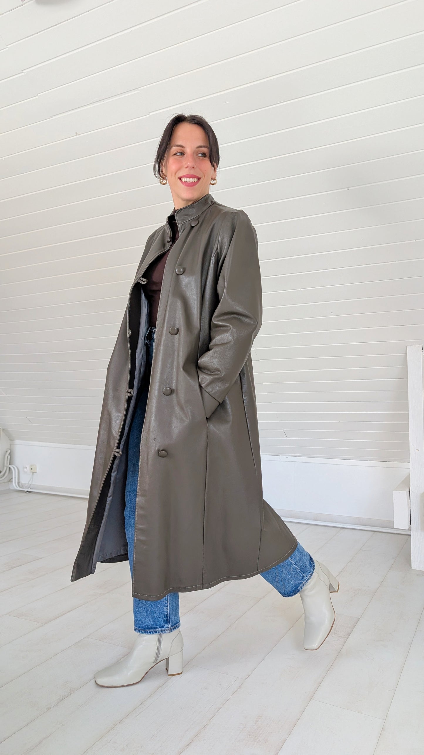 Manteau cuir 80s 40