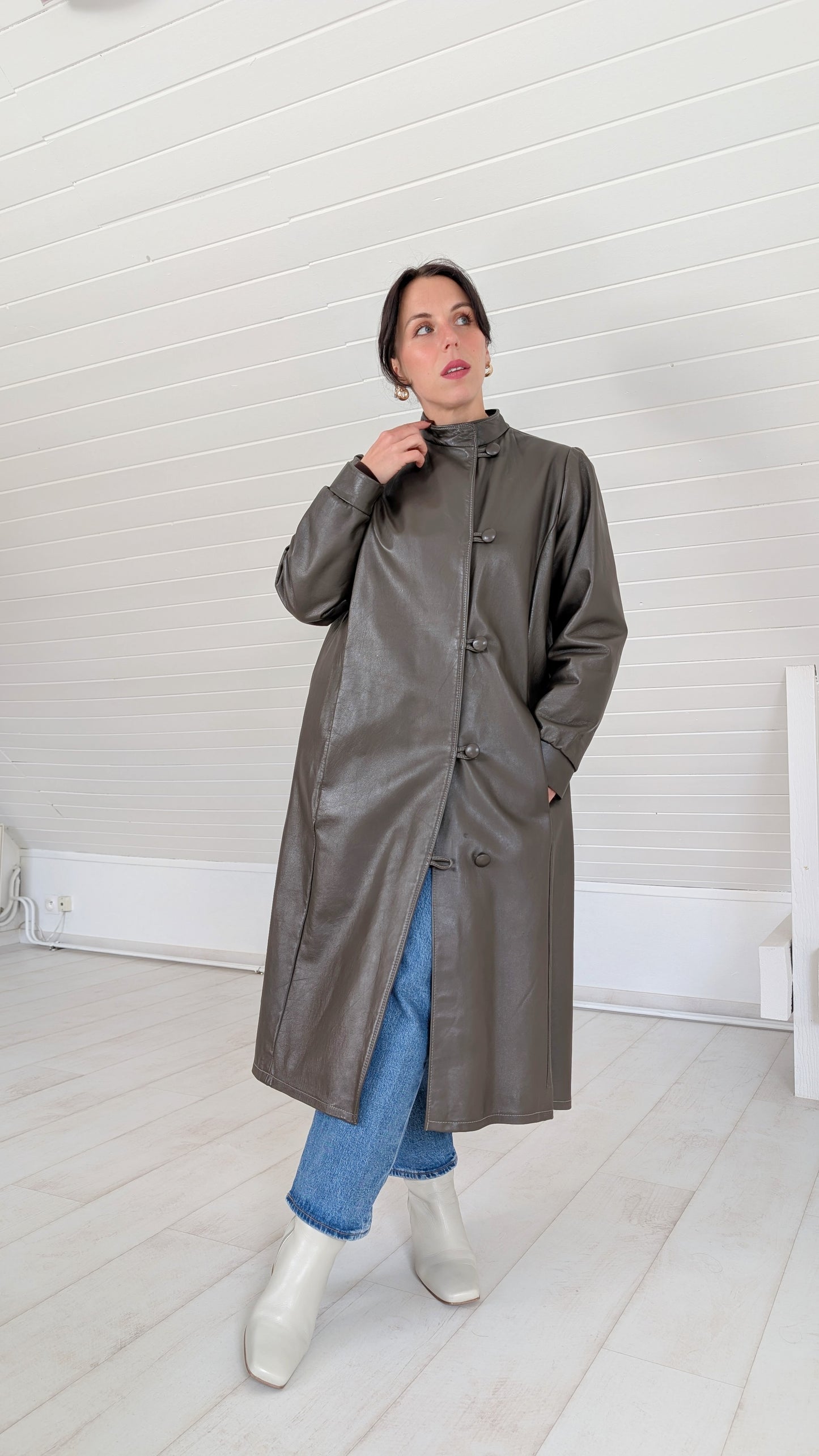 Manteau cuir 80s 40
