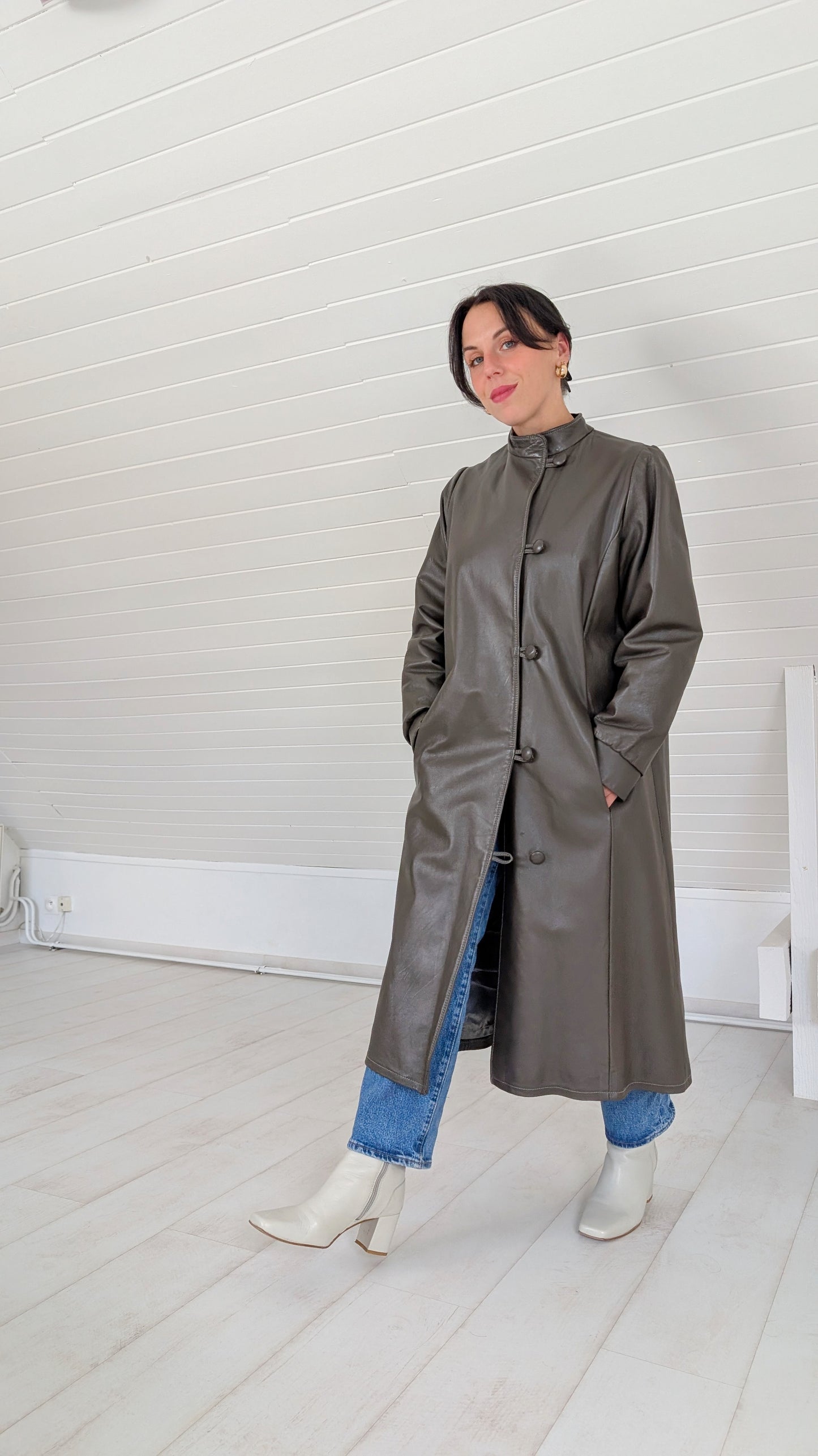Manteau cuir 80s 40