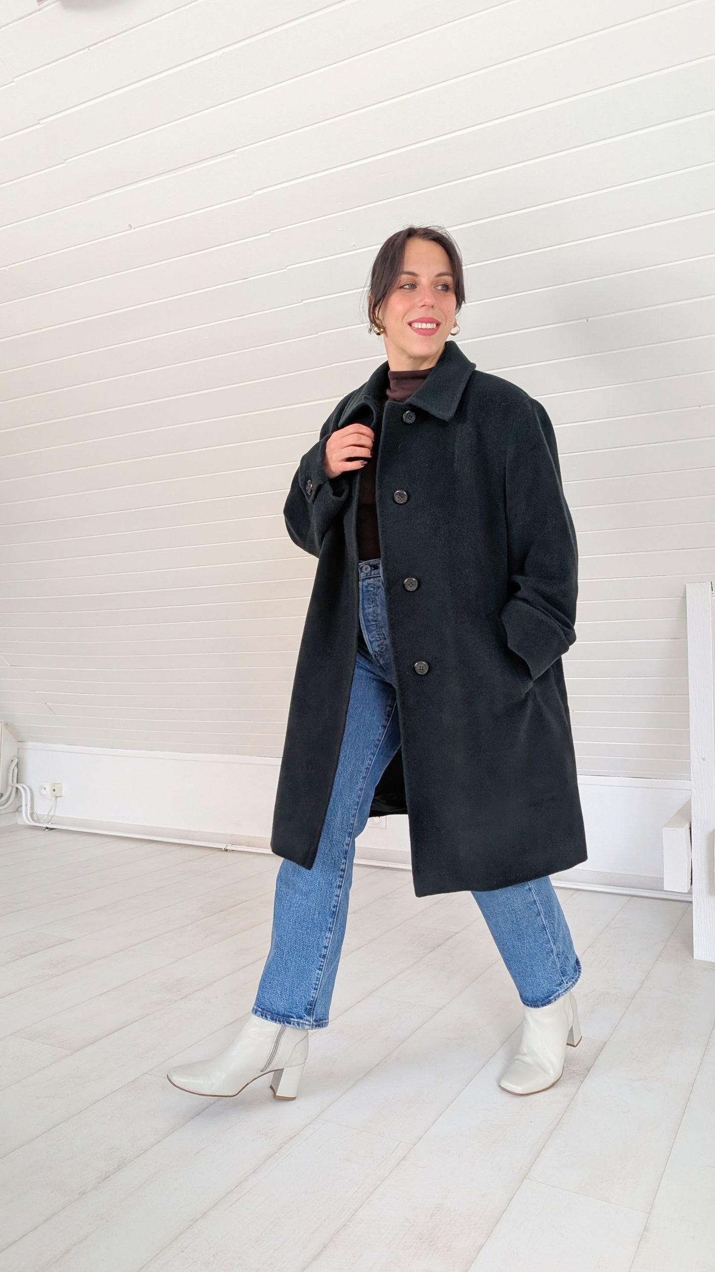 Manteau en pure laine T40-42
