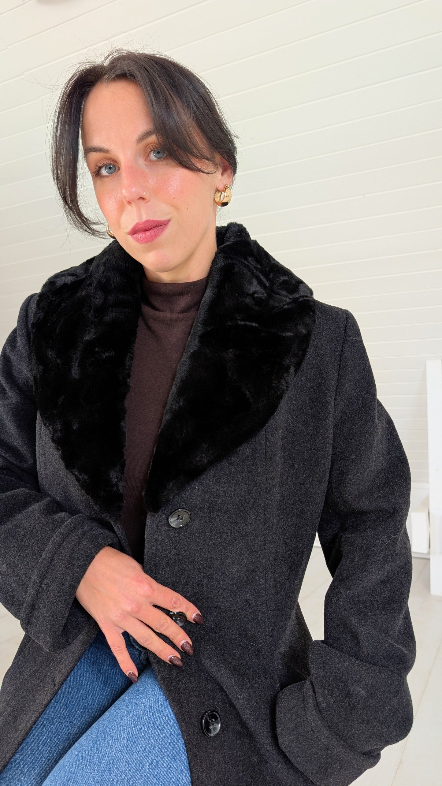 Manteau laine et cachemire T38-40