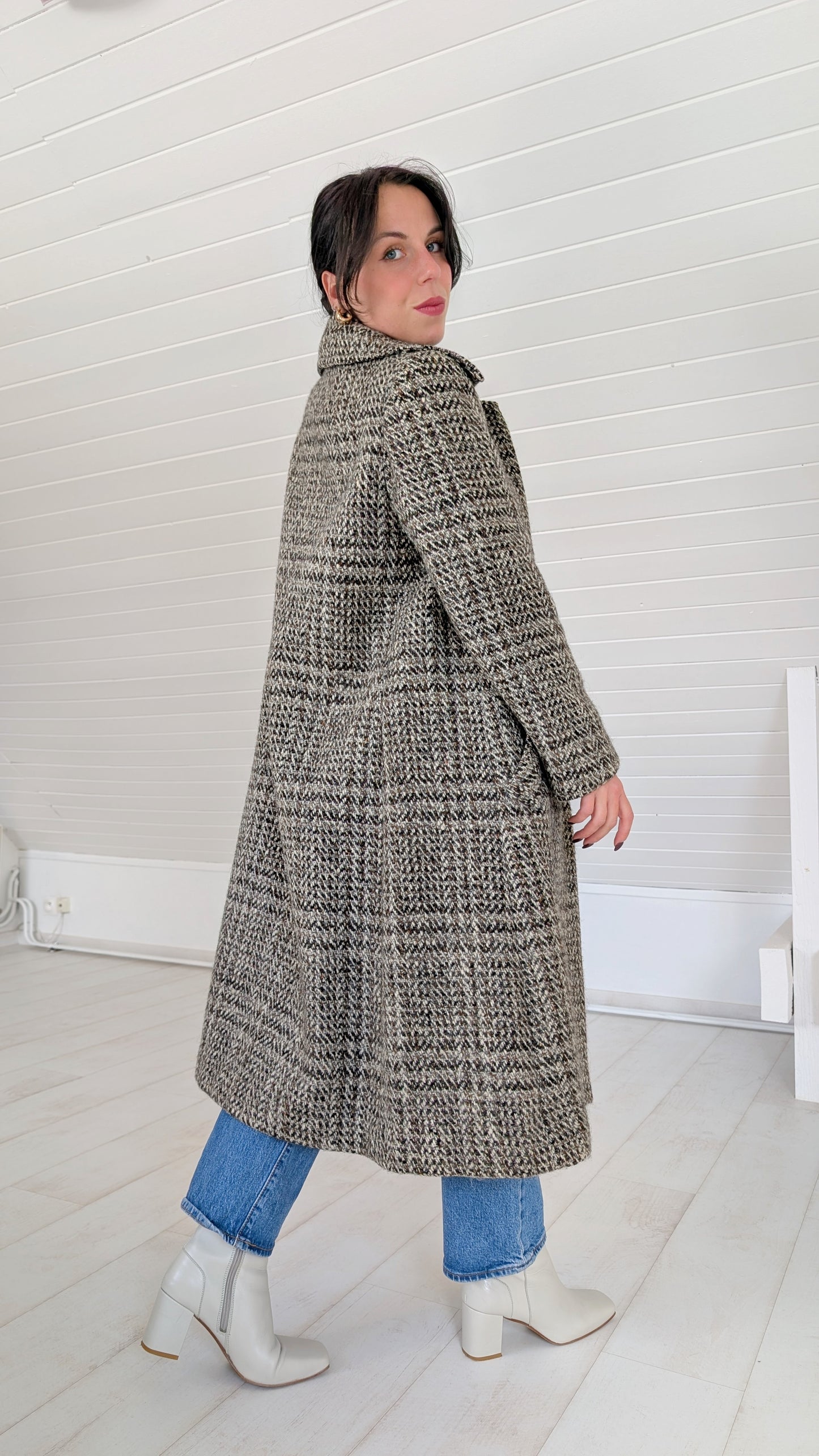 Manteau 60s tweed irlandais T36-38