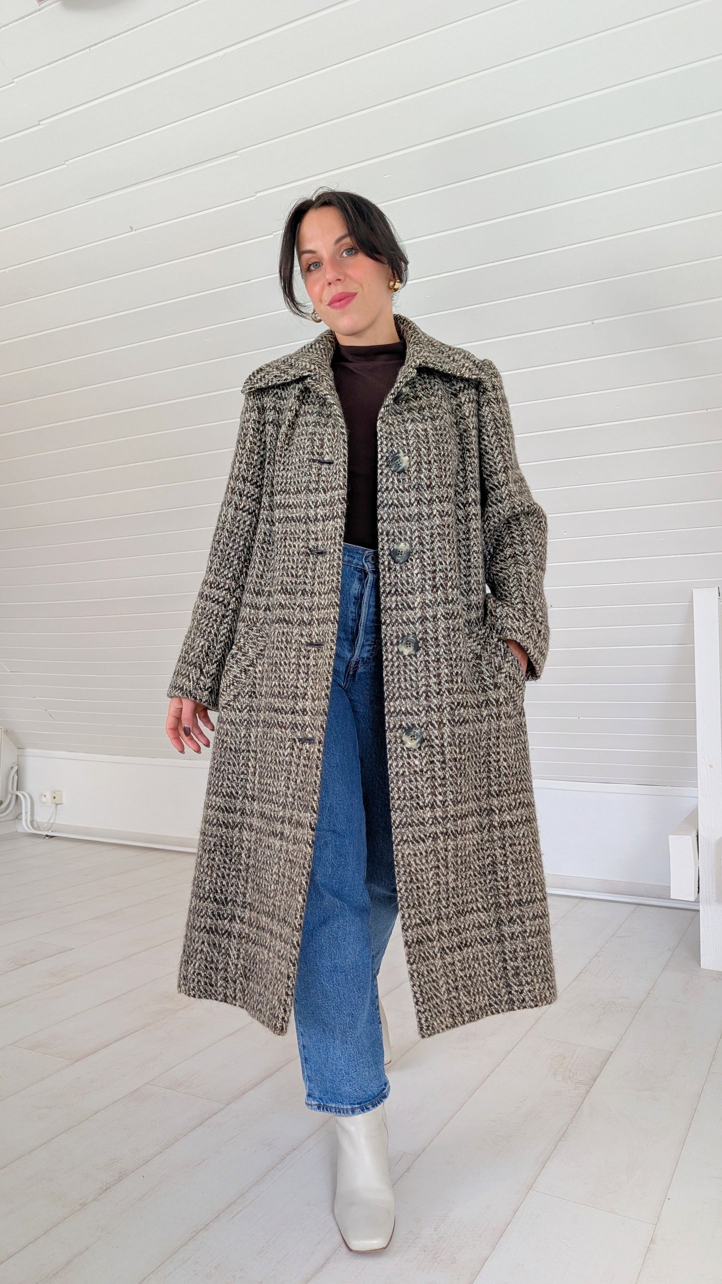 Manteau 60s tweed irlandais T36-38