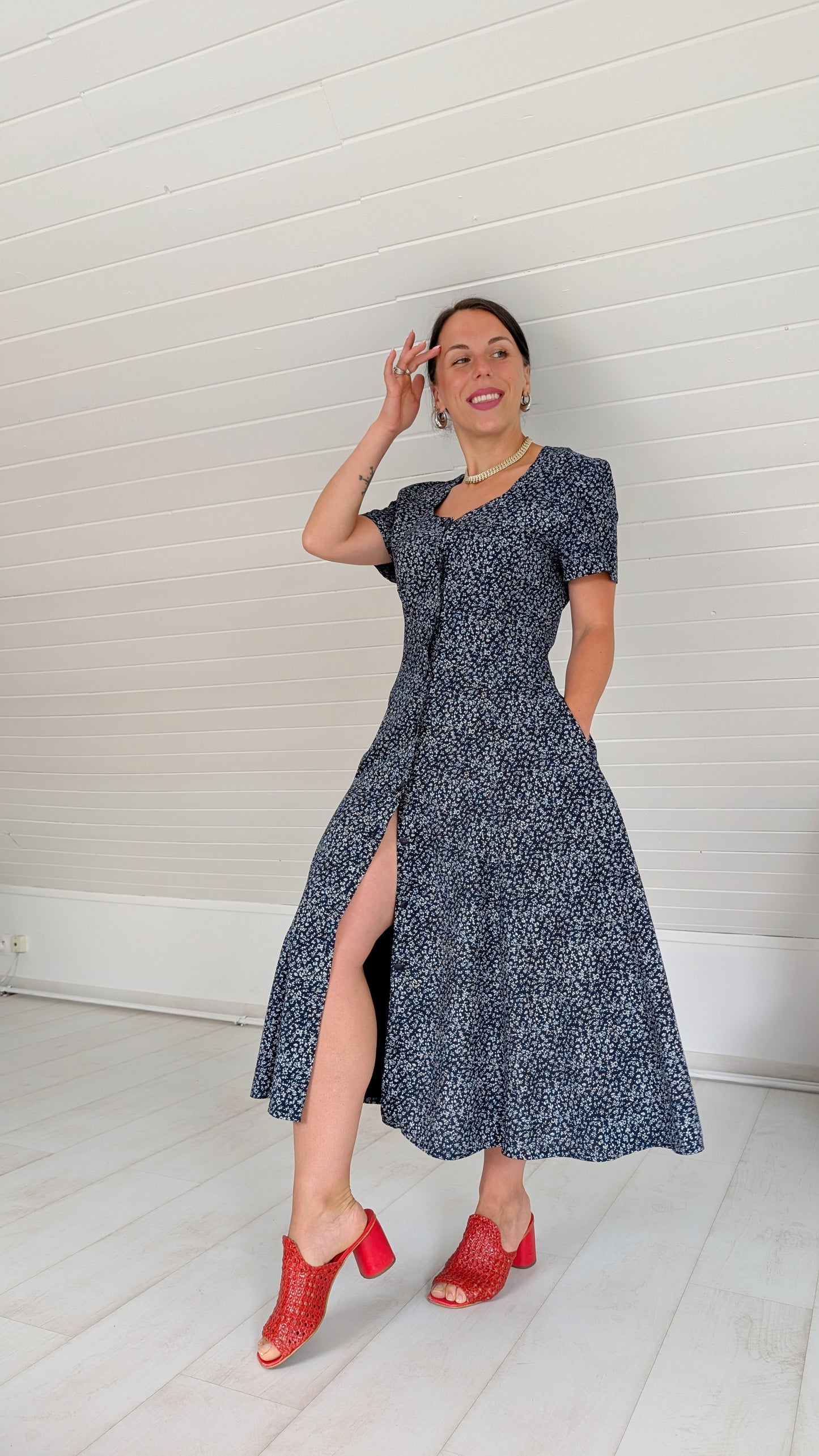 Robe 90s viscose T38