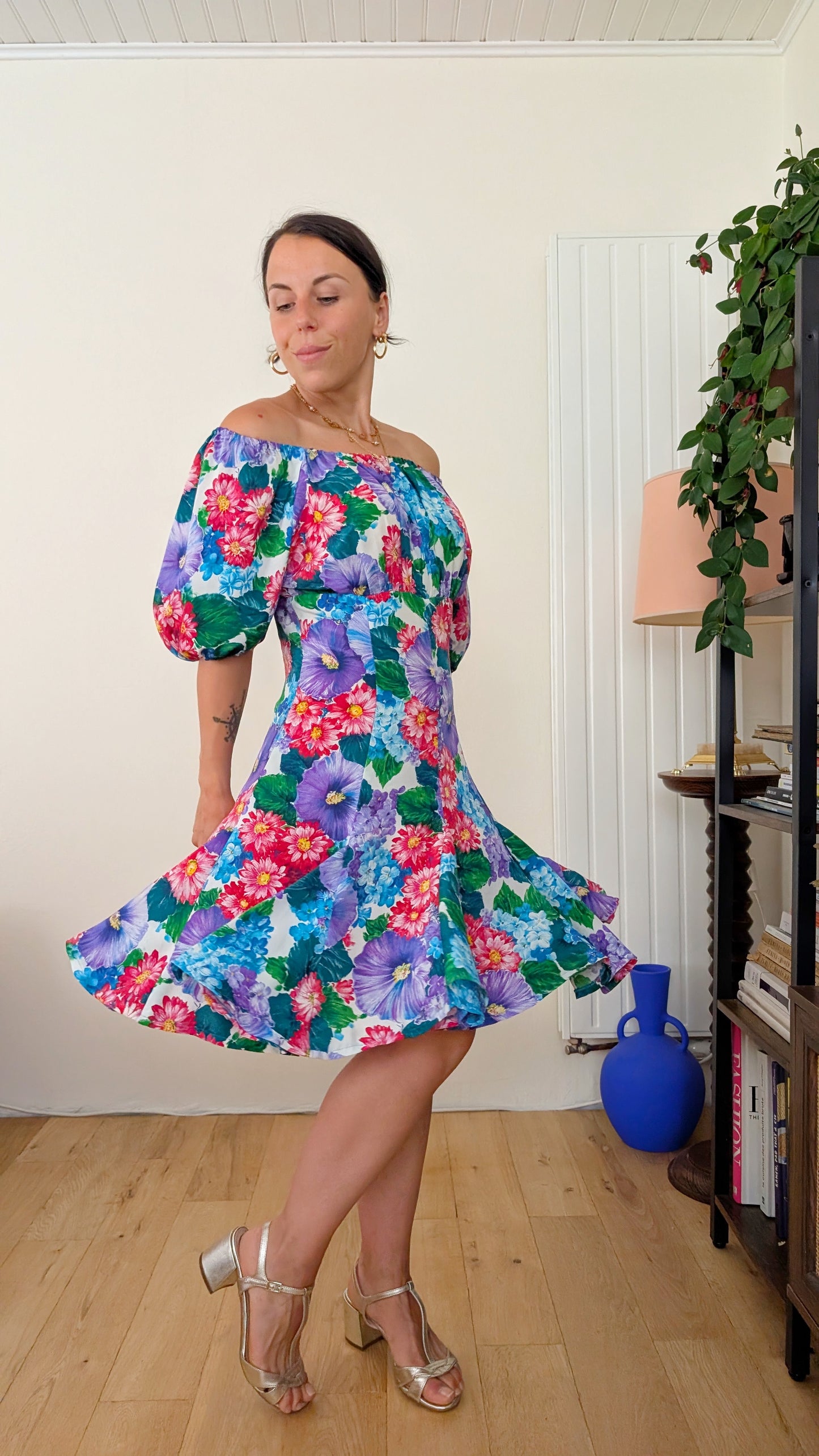 Robe 80s viscose T36