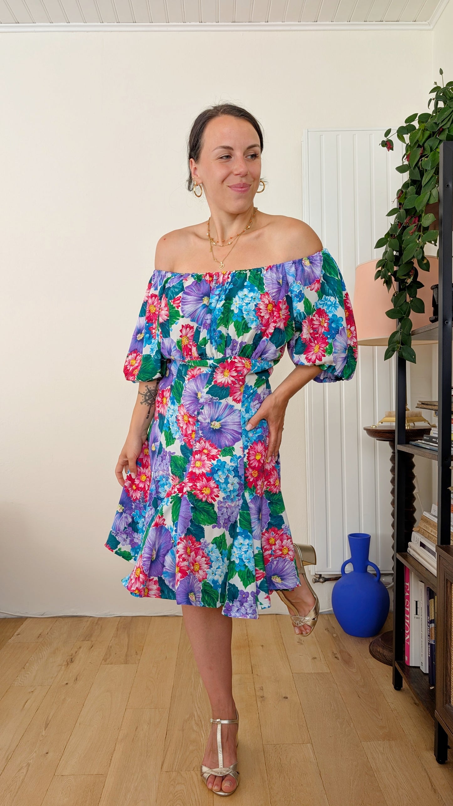 Robe 80s viscose T36
