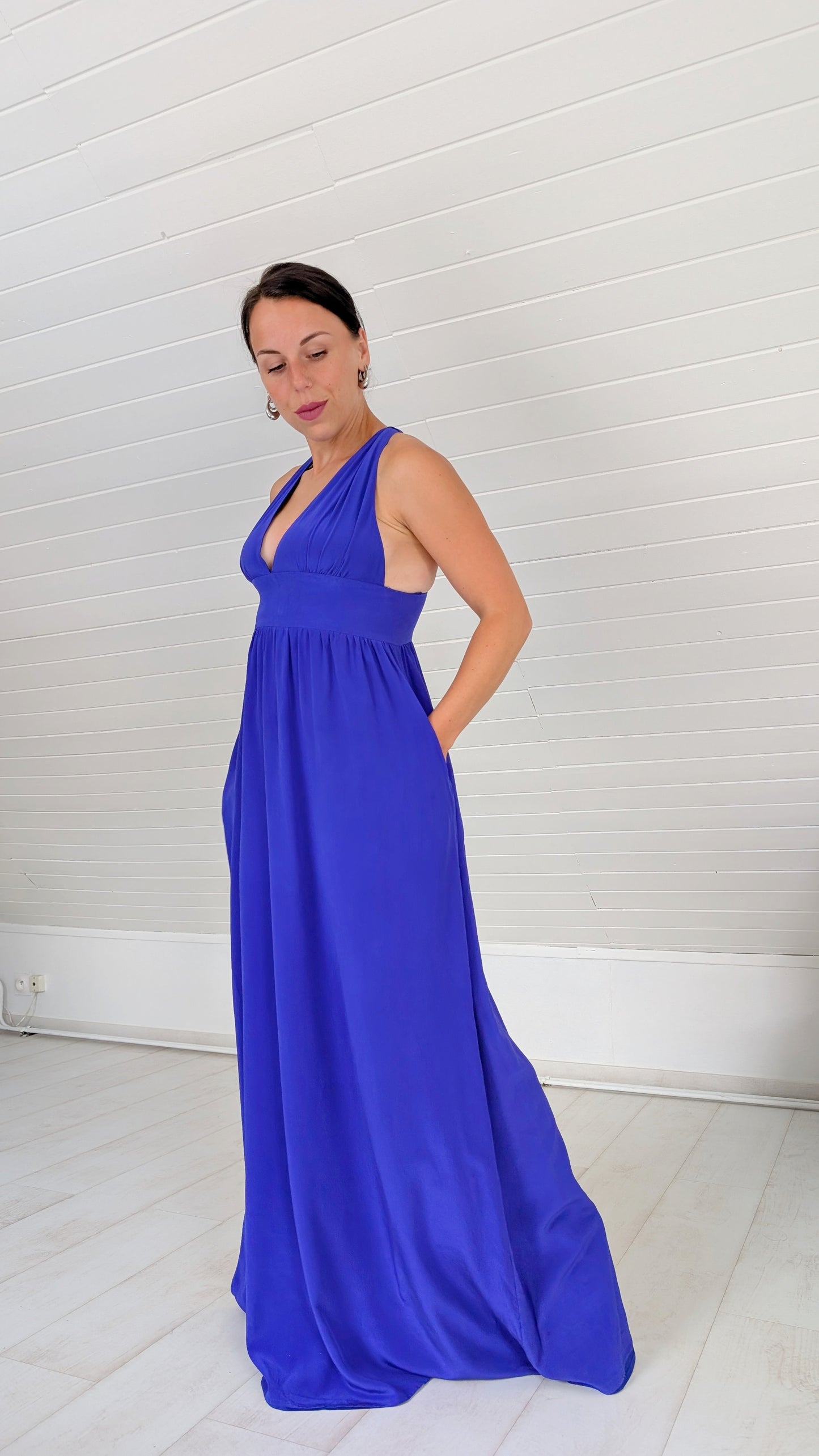 Robe longue soie T36-38