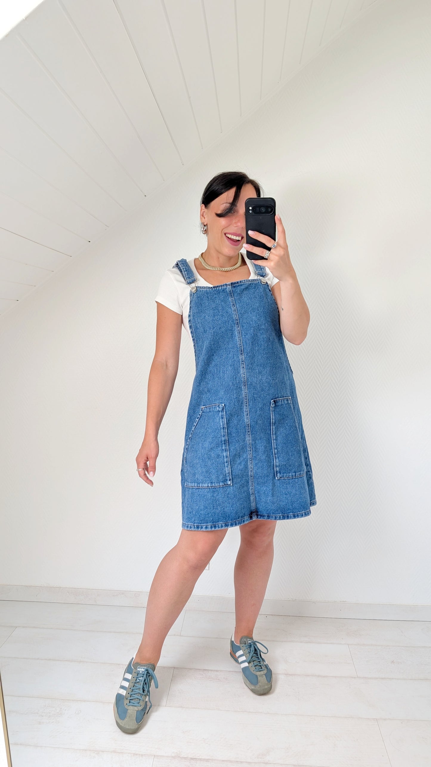 Salopette robe denim 90s T40