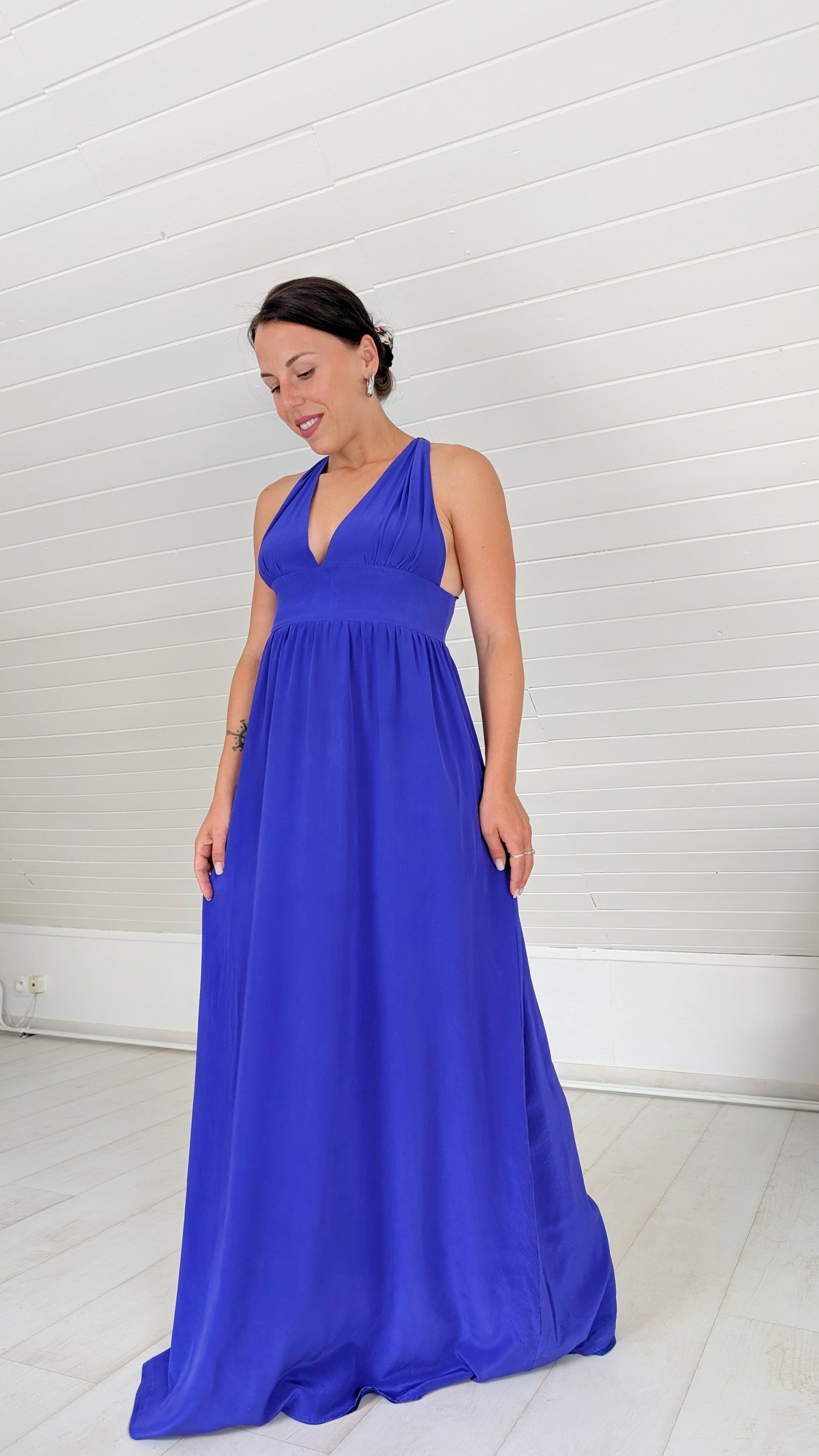 Robe longue soie T36-38