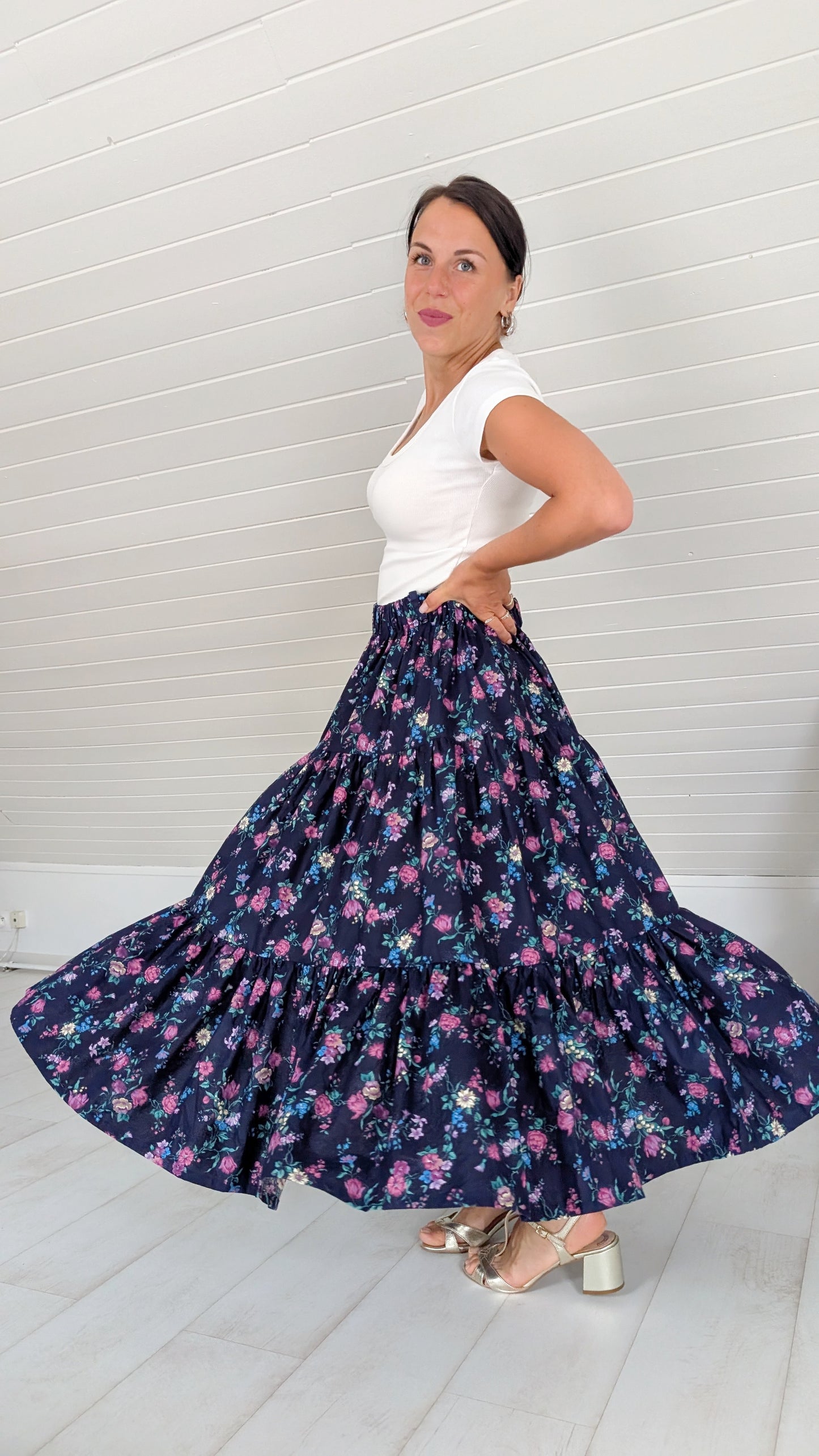 Superbe jupe maxi coton T42