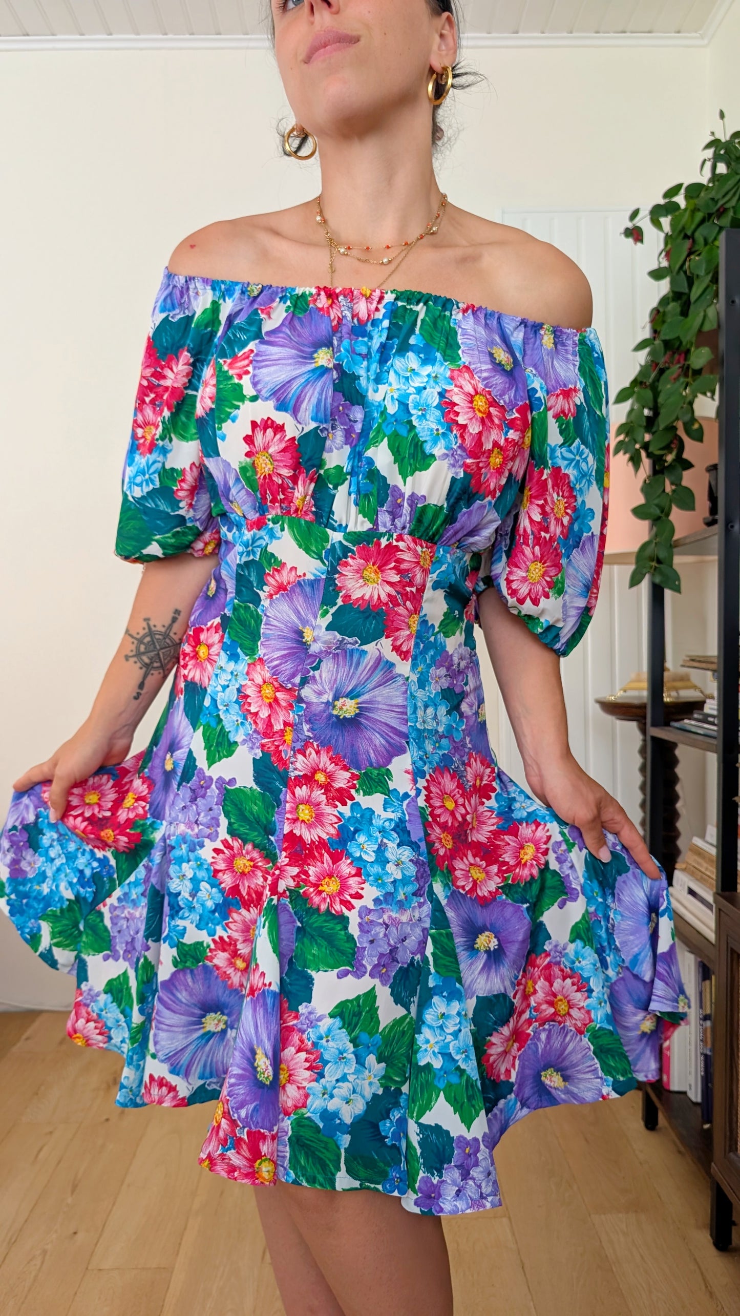 Robe 80s viscose T36