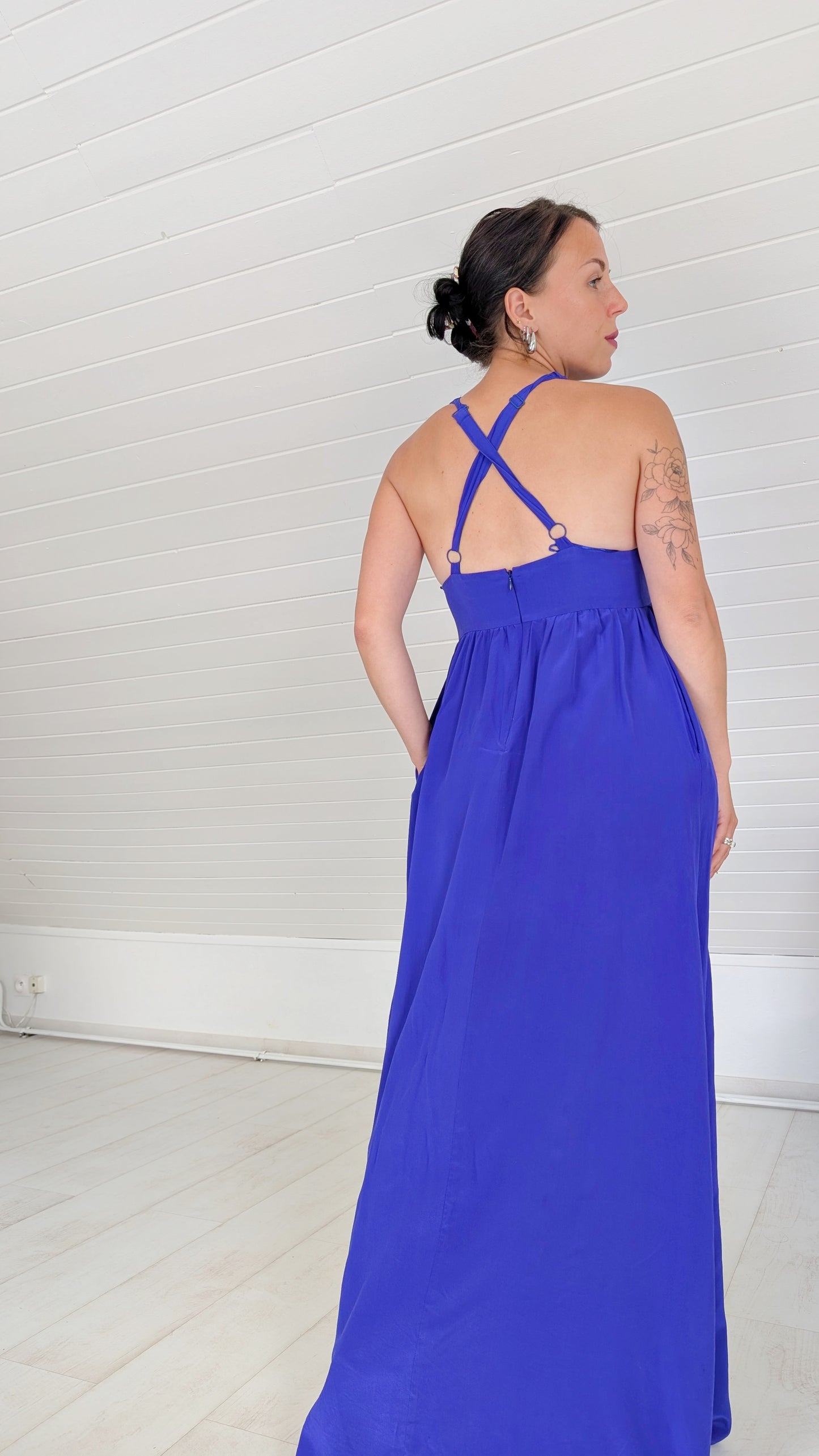 Robe longue soie T36-38