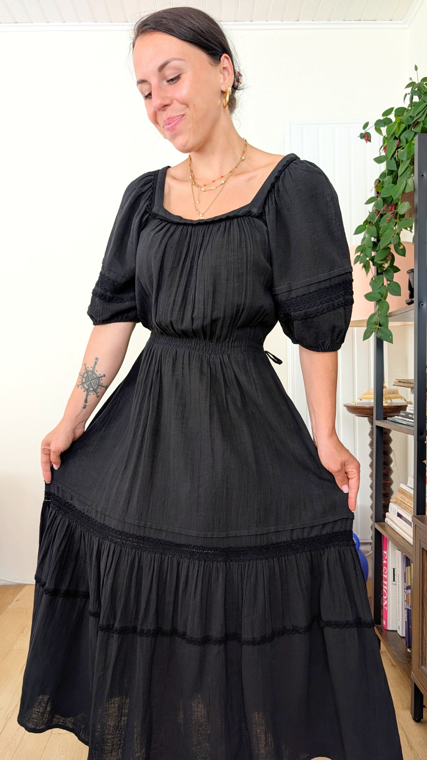 Robe 70s gaze de coton T38