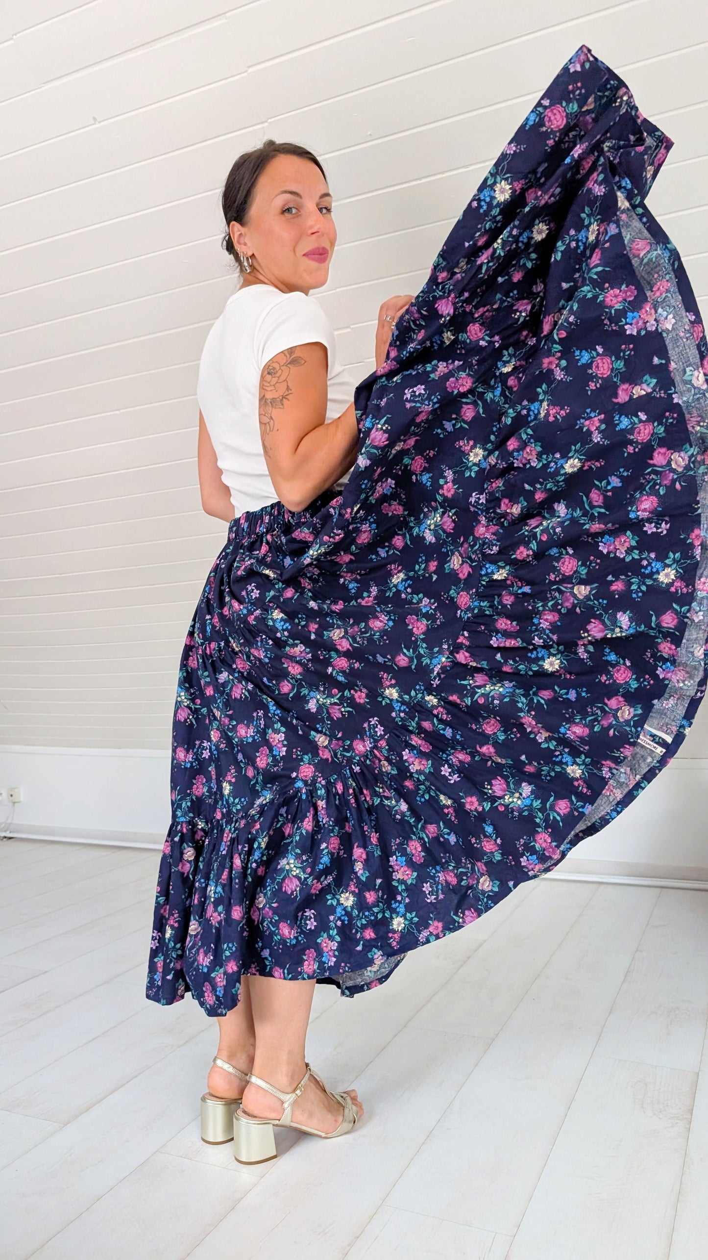 Superbe jupe maxi coton T42
