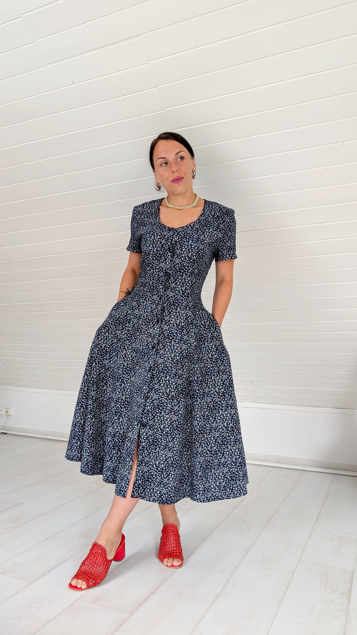 Robe 90s viscose T38