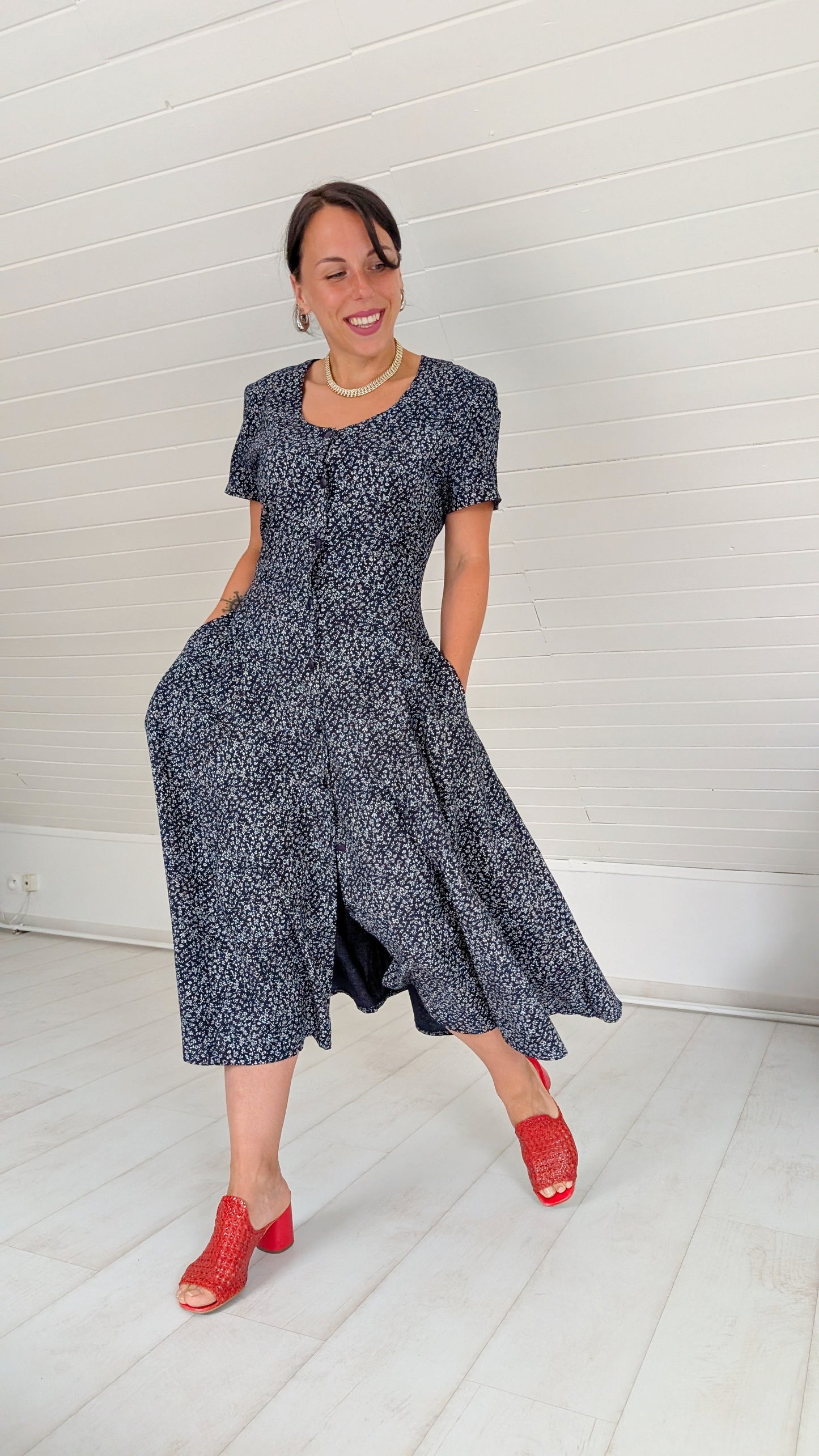 Robe 90s viscose T38