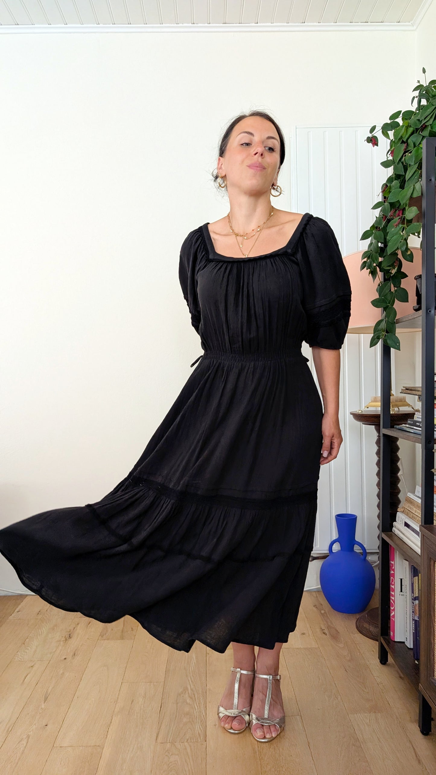 Robe 70s gaze de coton T38