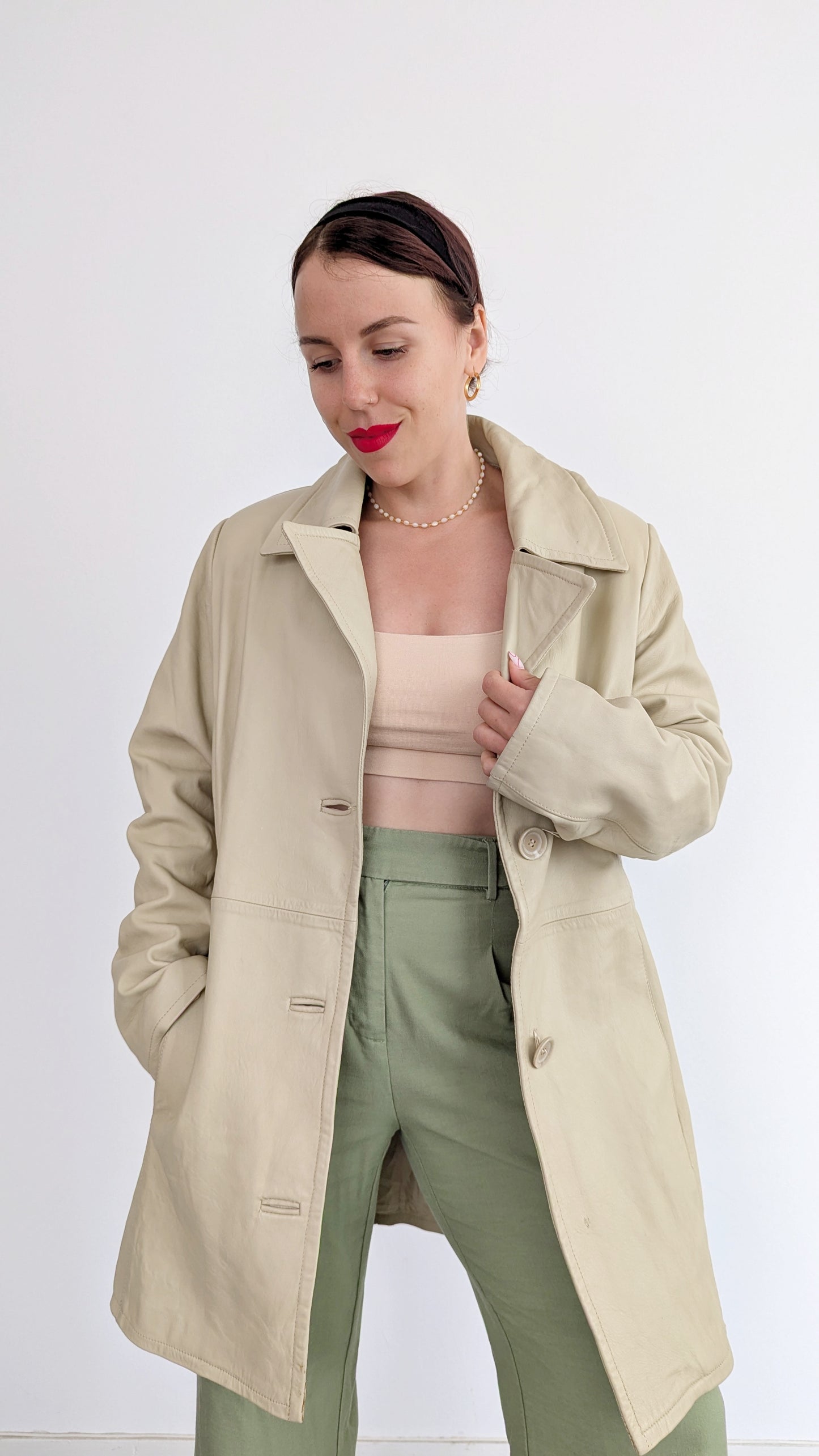 Trench cuir taille 40