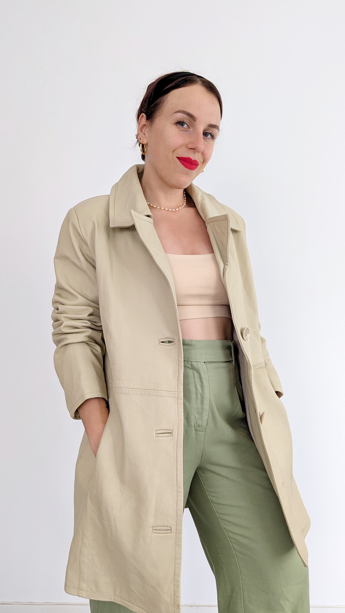 Trench cuir taille 40