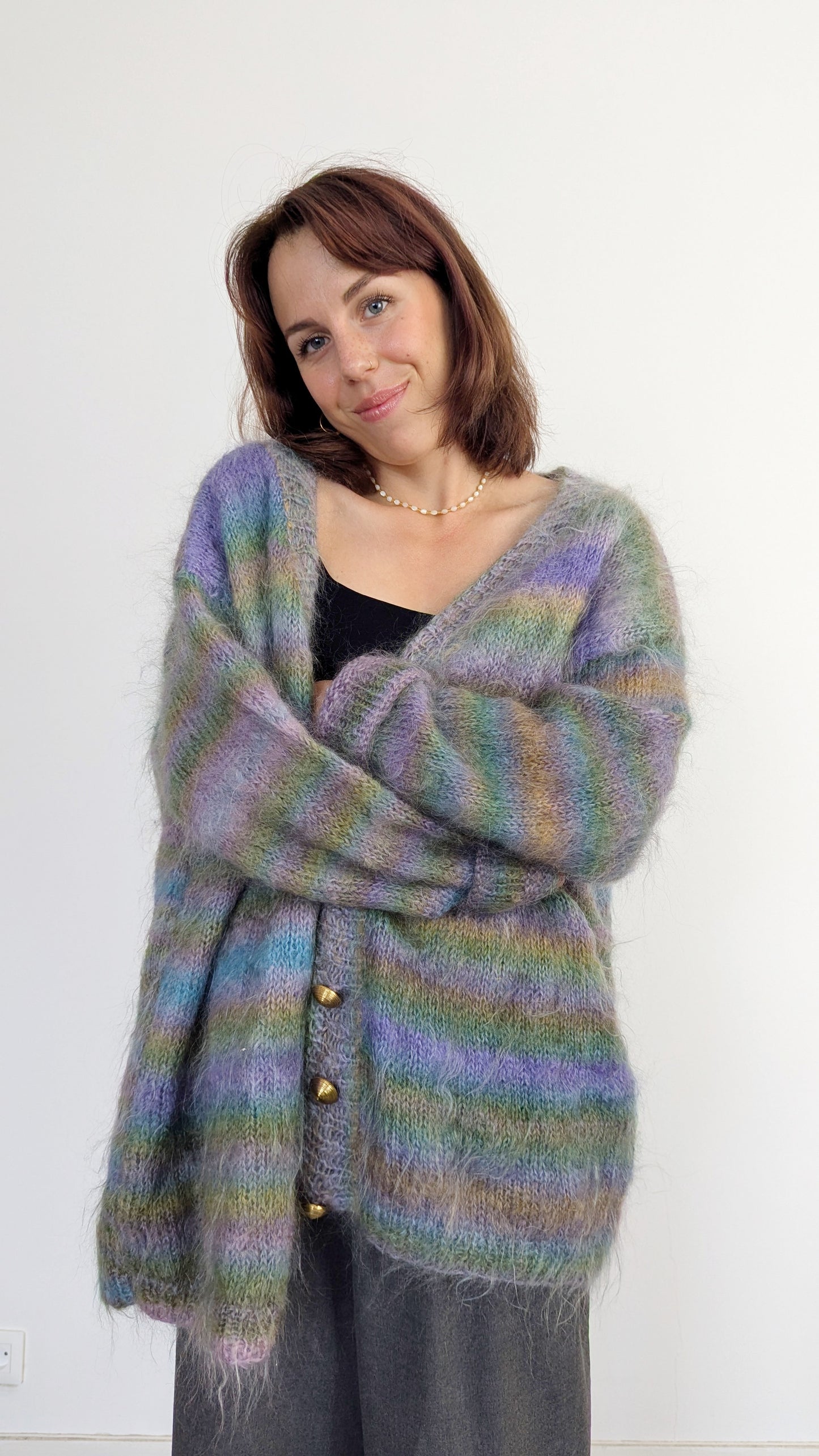 Cardigan mohair jusqu'à 44