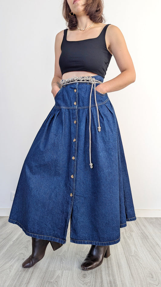 Jupe maxi denim taille 40