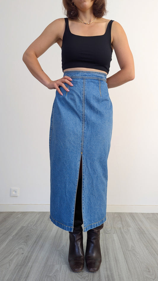 Jupe maxi denim taille 38