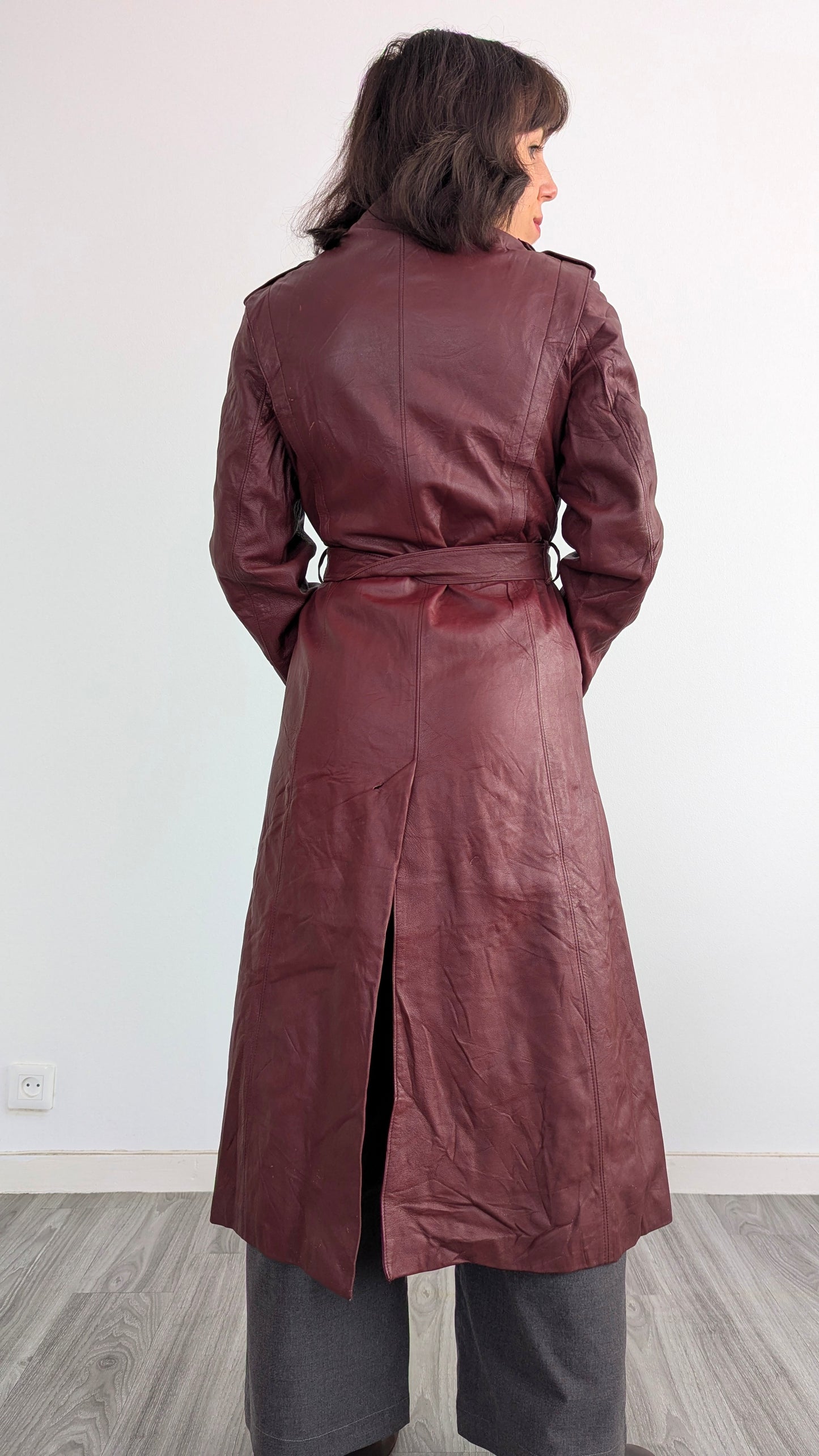 Trench en cuir taille 36