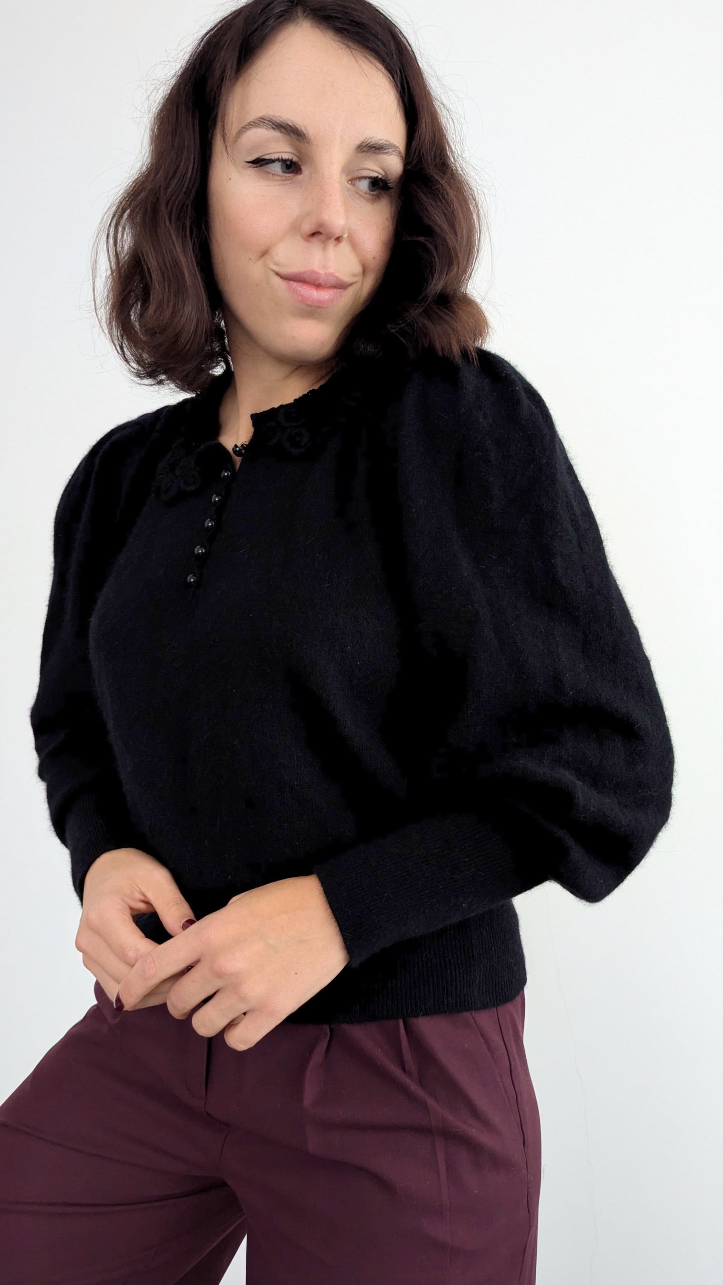 Pull angora et laine taille 38