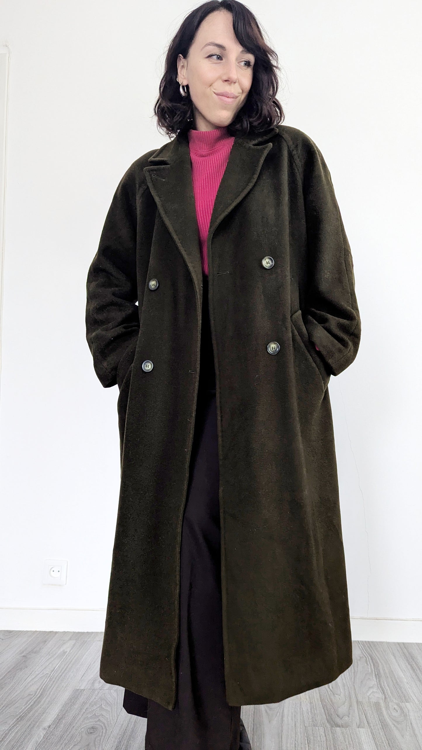 Manteau laine et cachemire taille 42-44