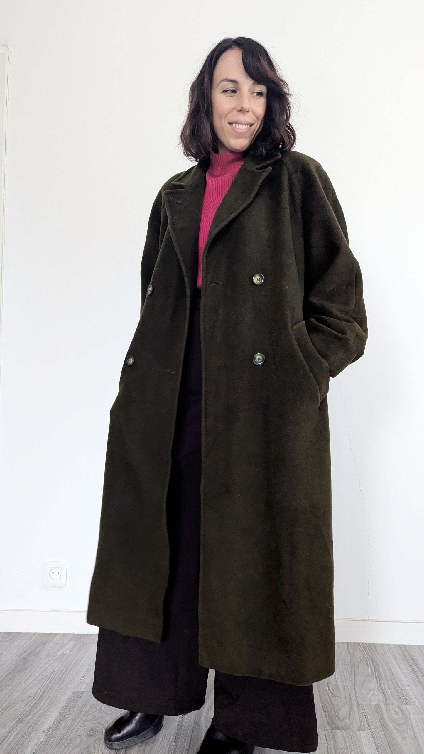 Manteau laine et cachemire taille 42-44