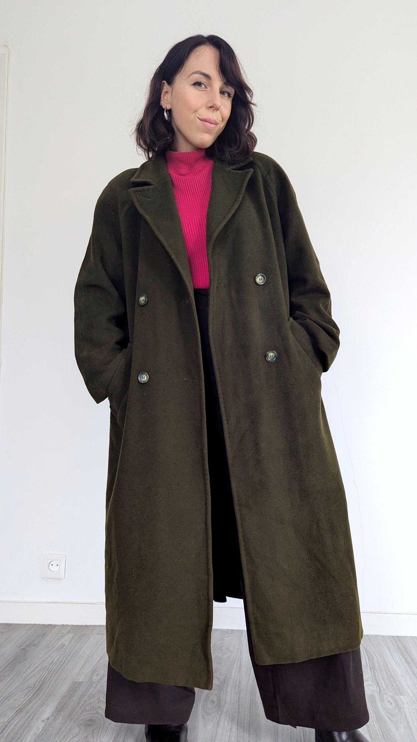 Manteau laine et cachemire taille 42-44