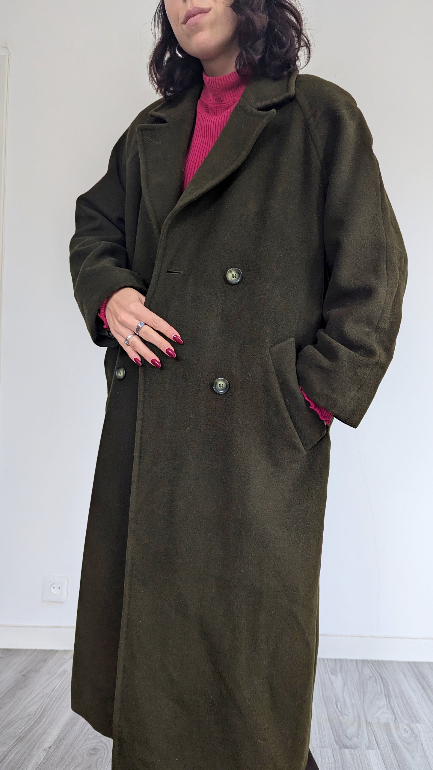 Manteau laine et cachemire taille 42-44