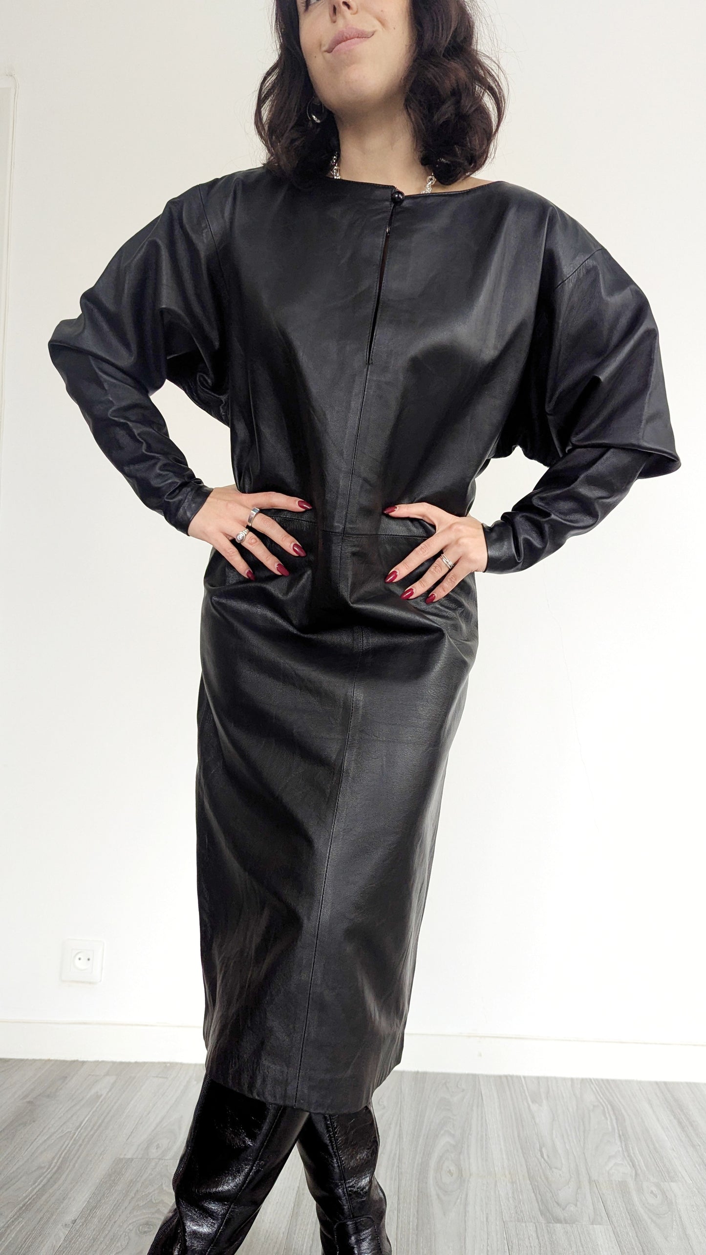 Robe Guy Laroche cuir taille 38