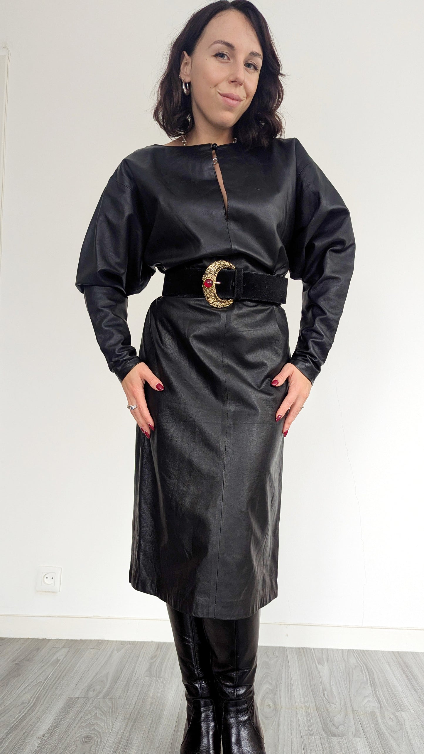 Robe Guy Laroche cuir taille 38