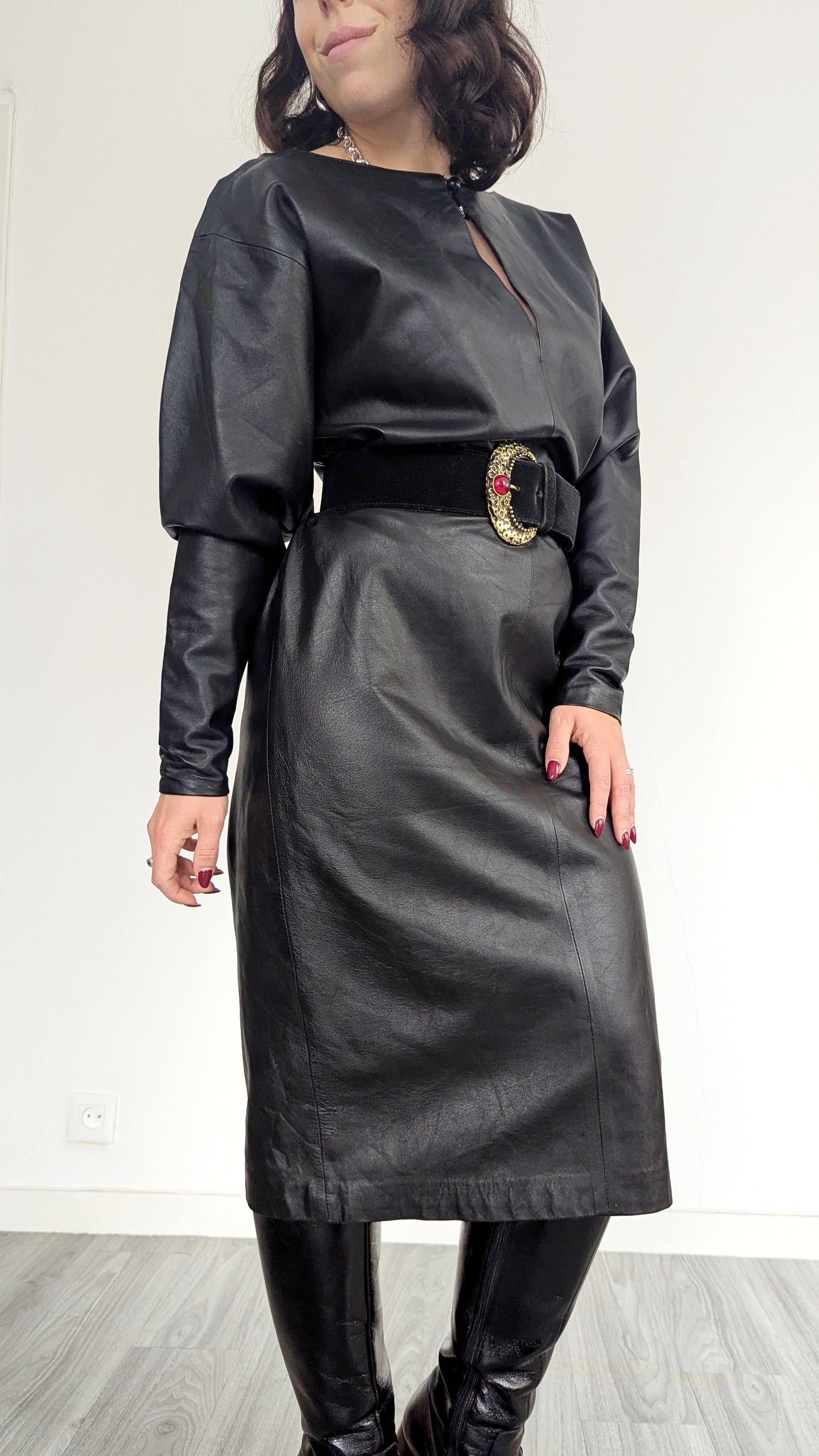 Robe Guy Laroche cuir taille 38