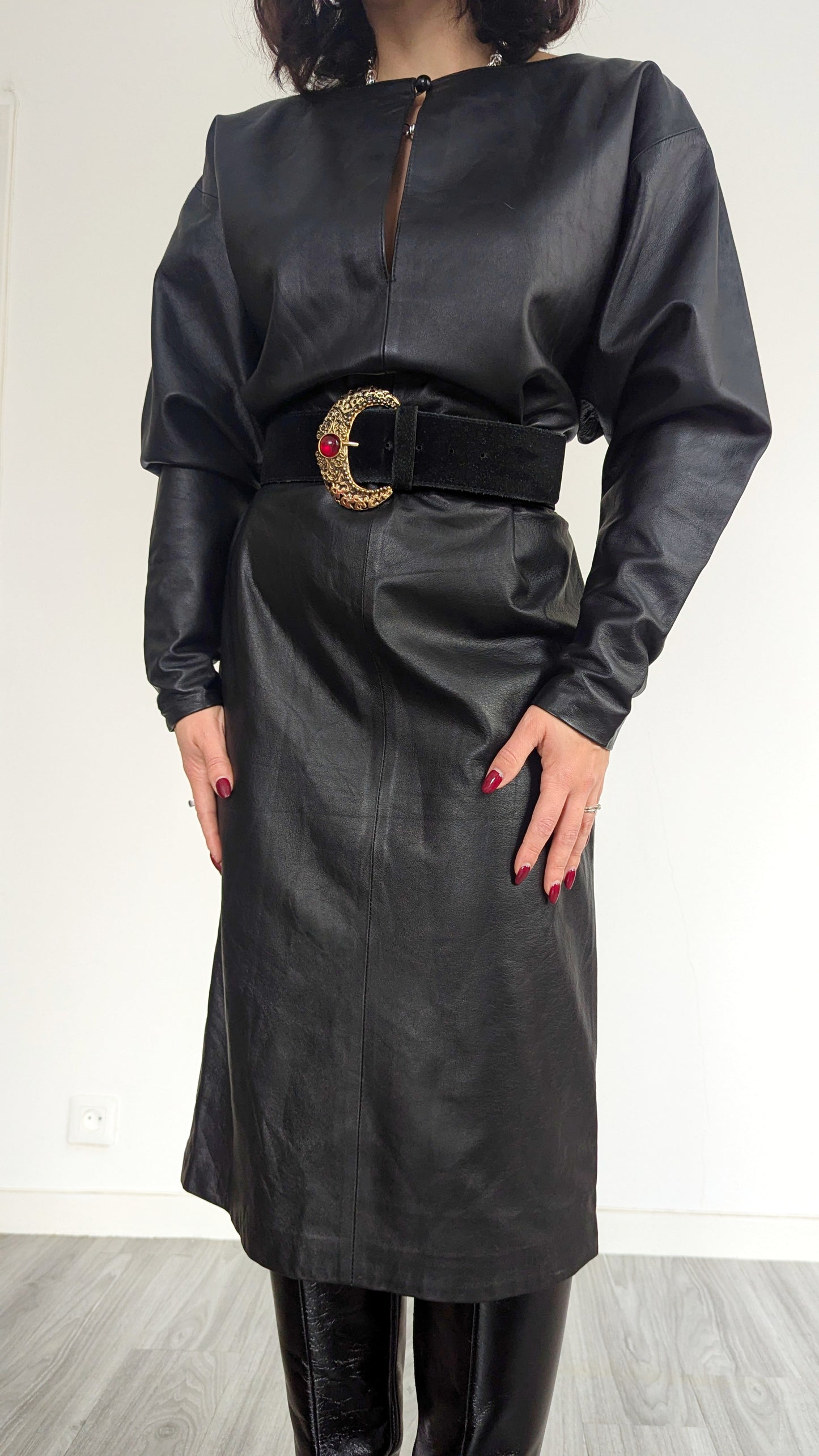 Robe Guy Laroche cuir taille 38