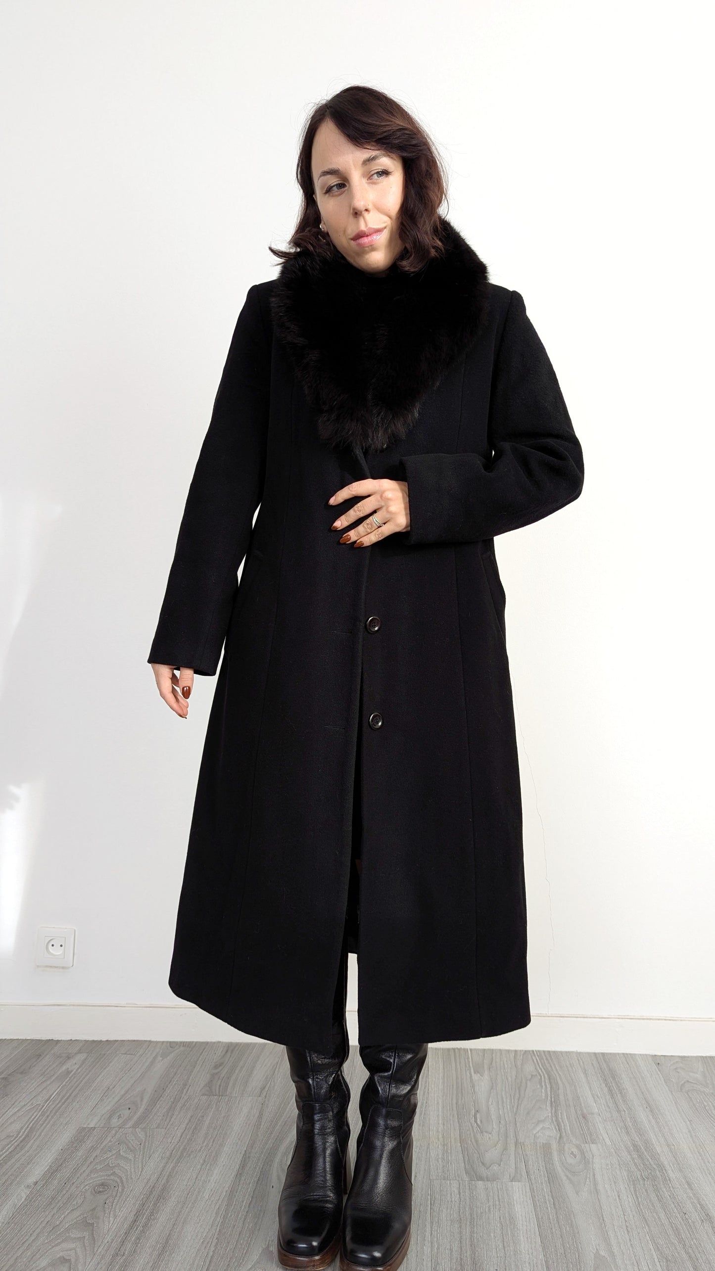 Manteau laine et cachemire taille 36