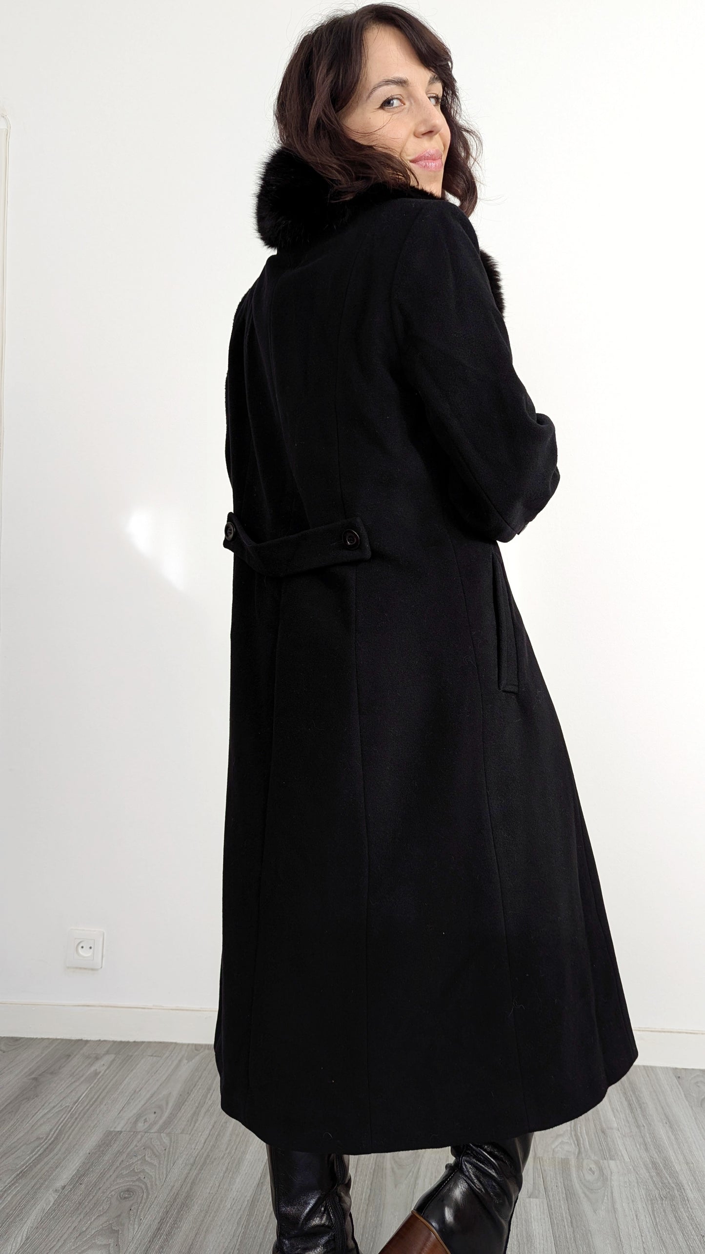 Manteau laine et cachemire taille 36