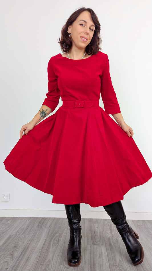 Robe 1950 velours taille 36