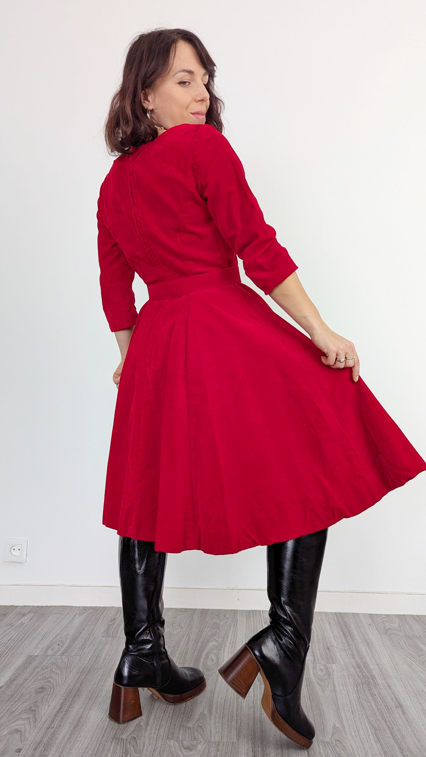 Robe 1950 velours taille 36