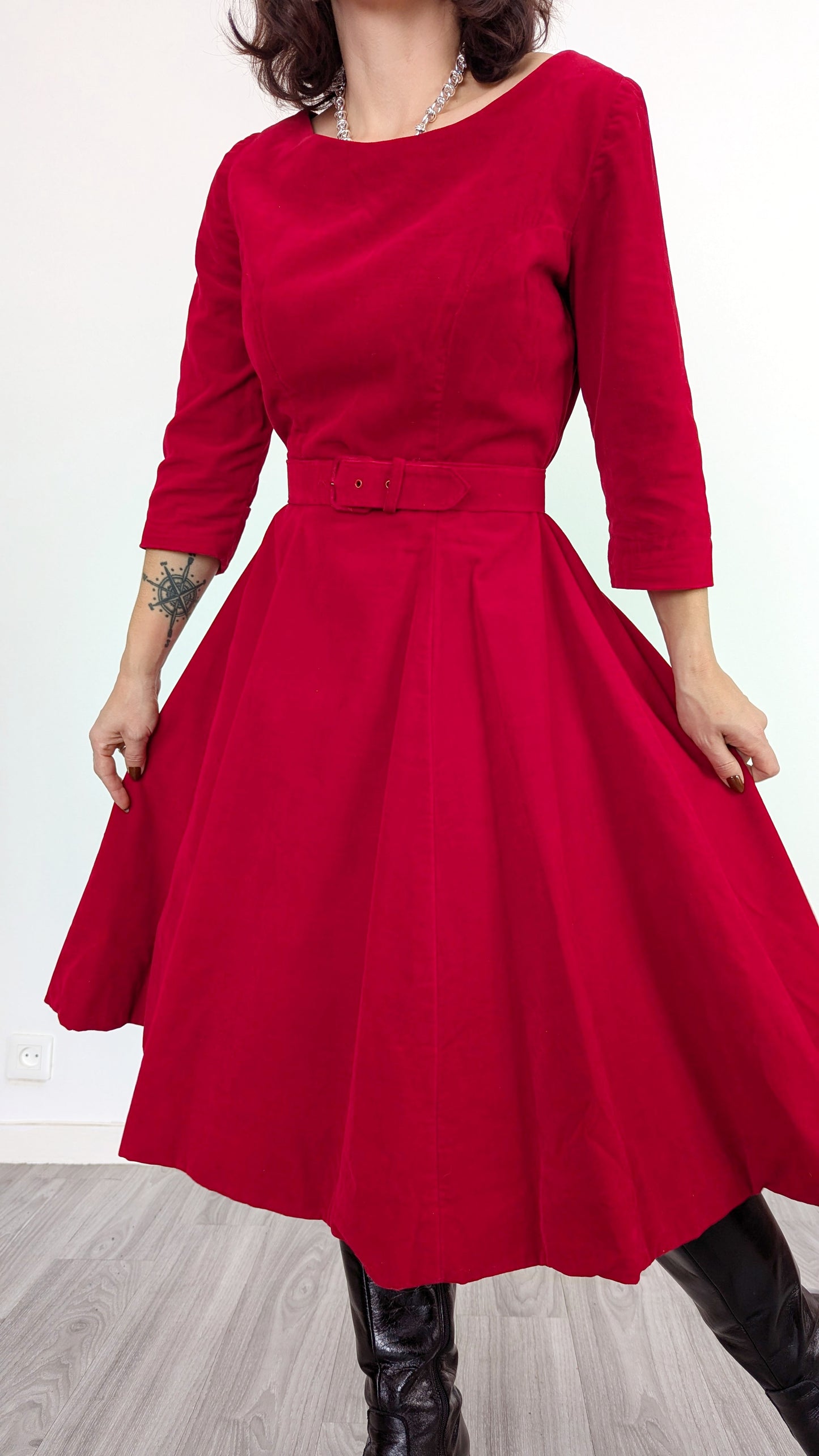 Robe 1950 velours taille 36