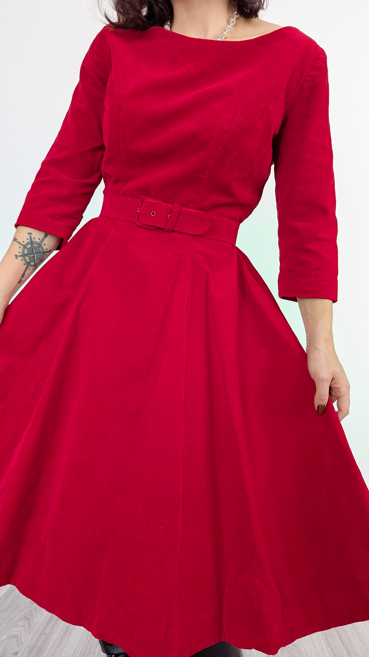 Robe 1950 velours taille 36