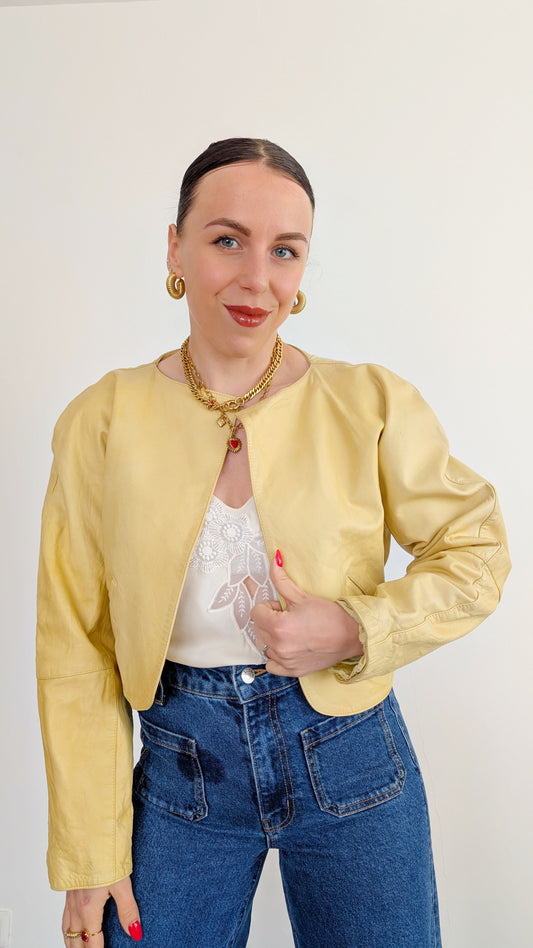 Veste cuir courte taille 38-40